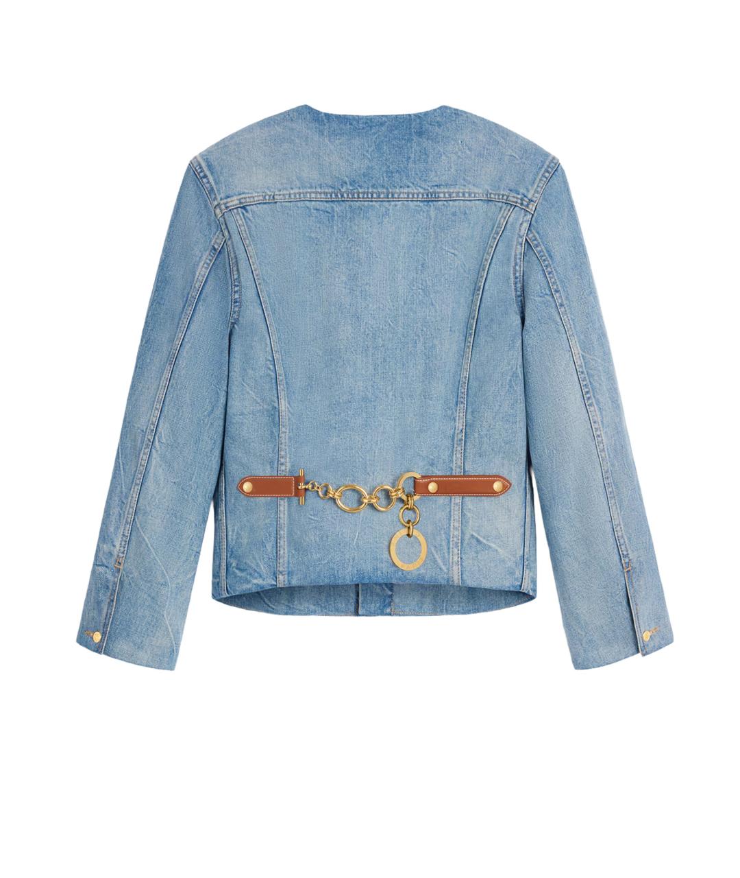 CELINE Голубая хлопковая куртка, фото 2