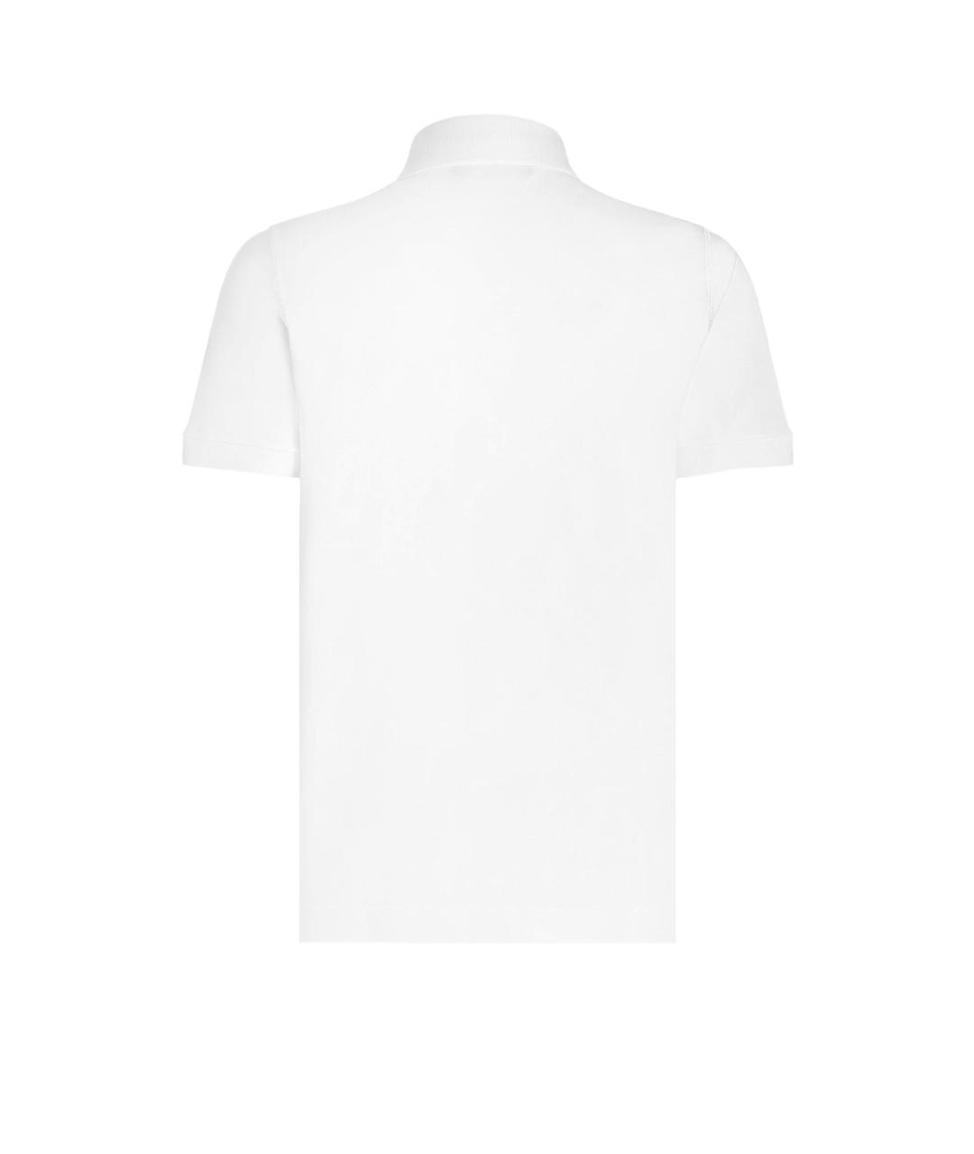 DOLCE&GABBANA Белое хлопковое поло с коротким рукавом, фото 2