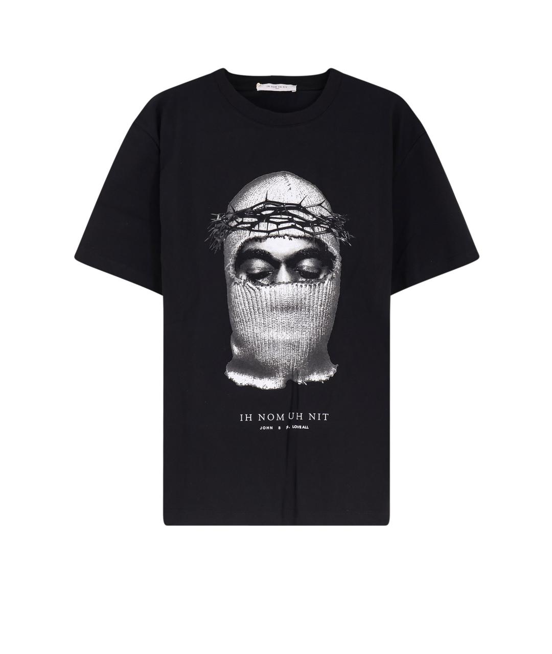 IH NOM UH NIT Черная хлопковая футболка, фото 1