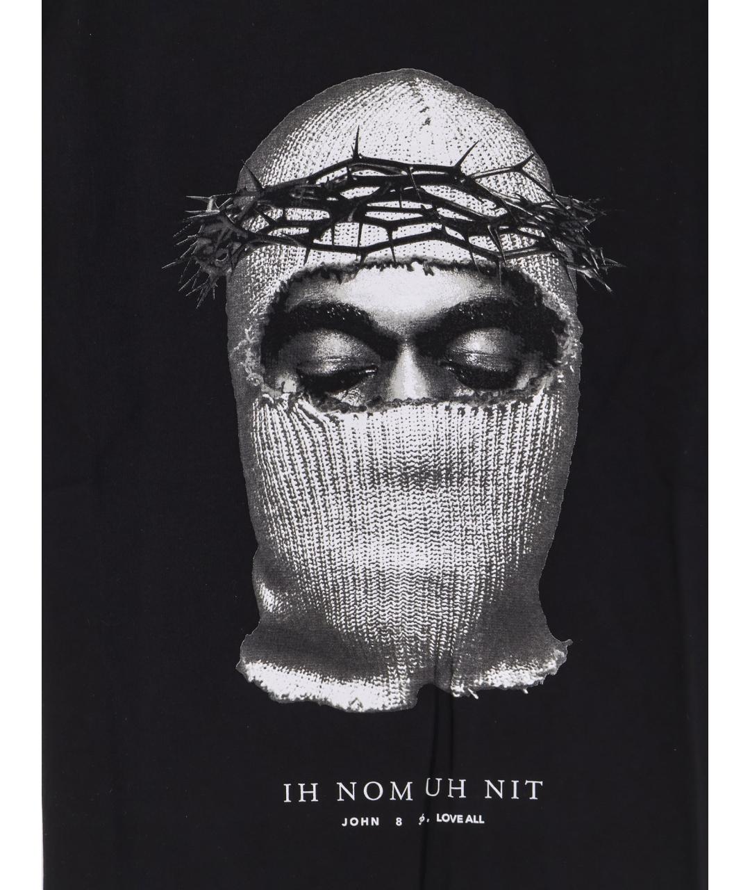 IH NOM UH NIT Черная хлопковая футболка, фото 3