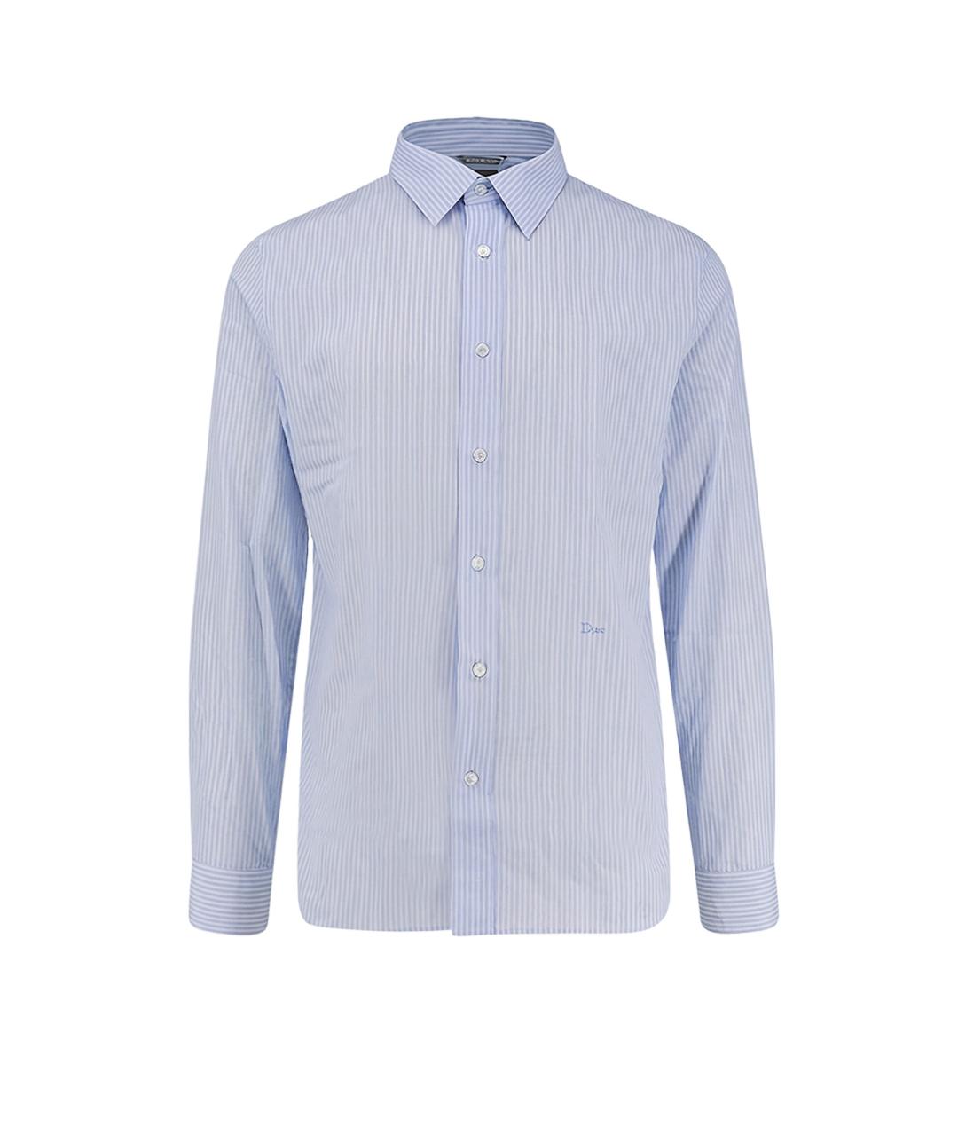 CHRISTIAN DIOR Голубая хлопковая классическая рубашка, фото 1