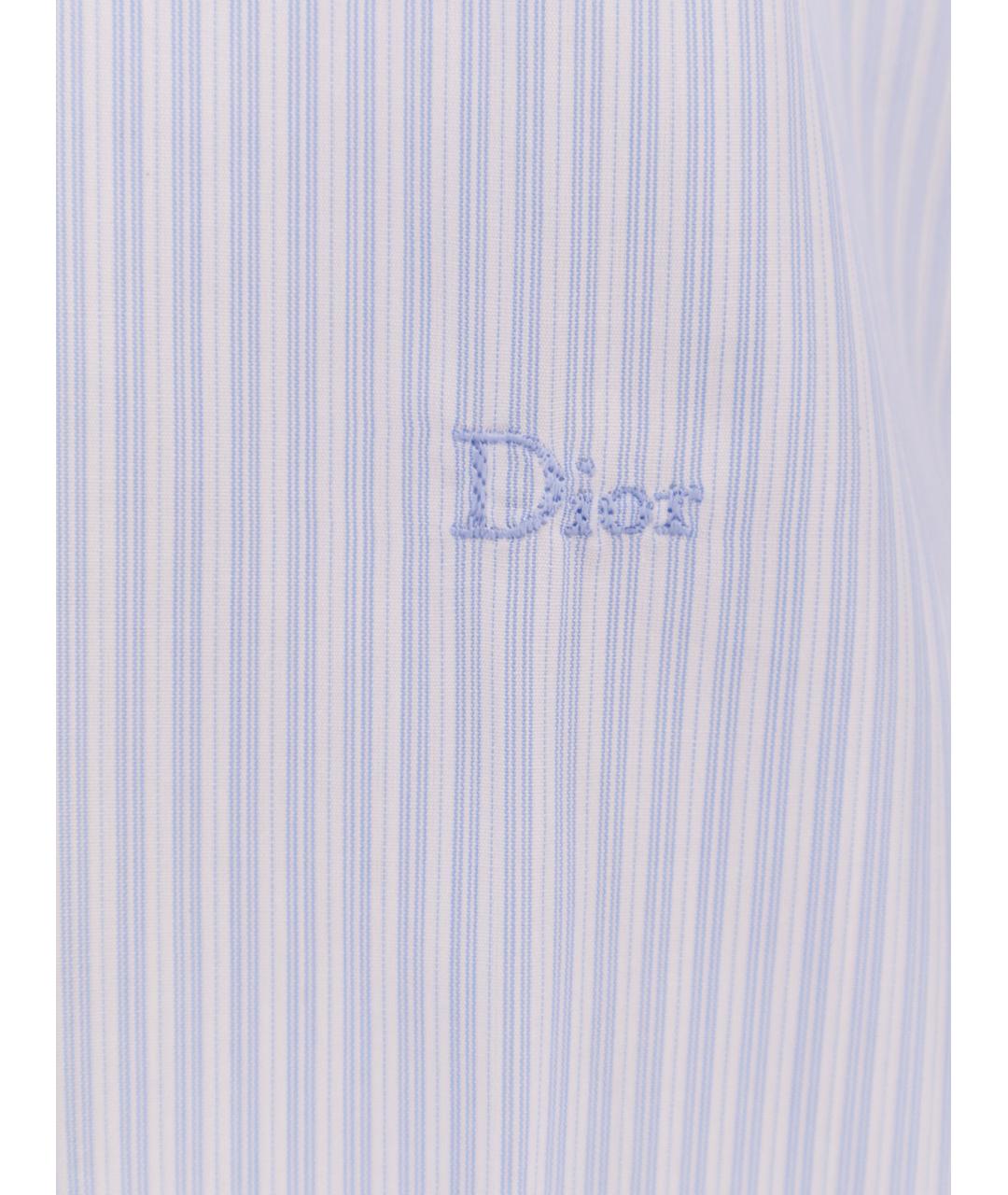 CHRISTIAN DIOR Голубая хлопковая классическая рубашка, фото 3