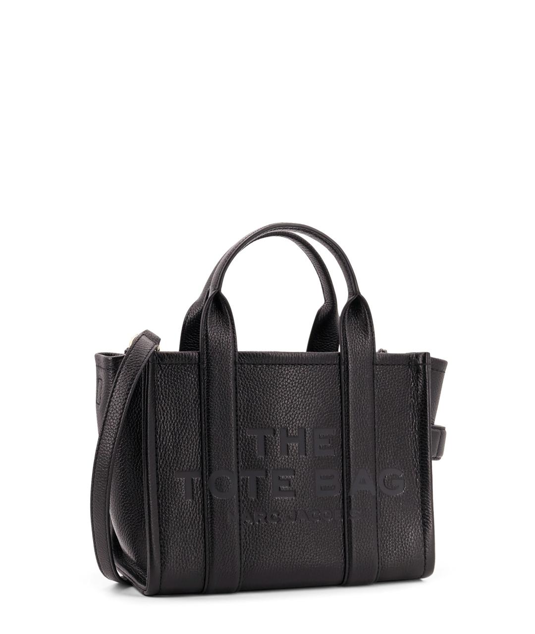 MARC JACOBS Черная кожаная сумка тоут, фото 3