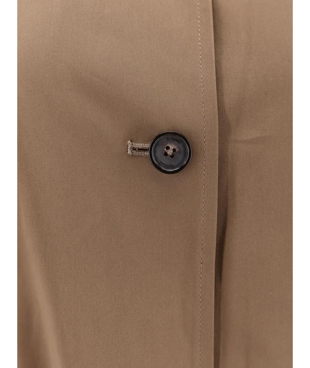 TOTEME Коричневый хлопковый тренч/плащ, фото 3