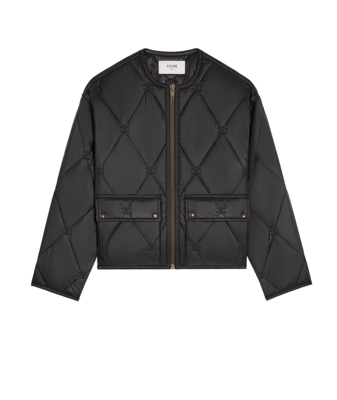 CELINE Черная полиэстеровая куртка, фото 1