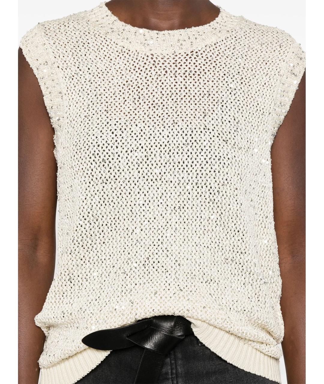 GOLDEN GOOSE DELUXE BRAND Белая полиамидовая жилетка, фото 4