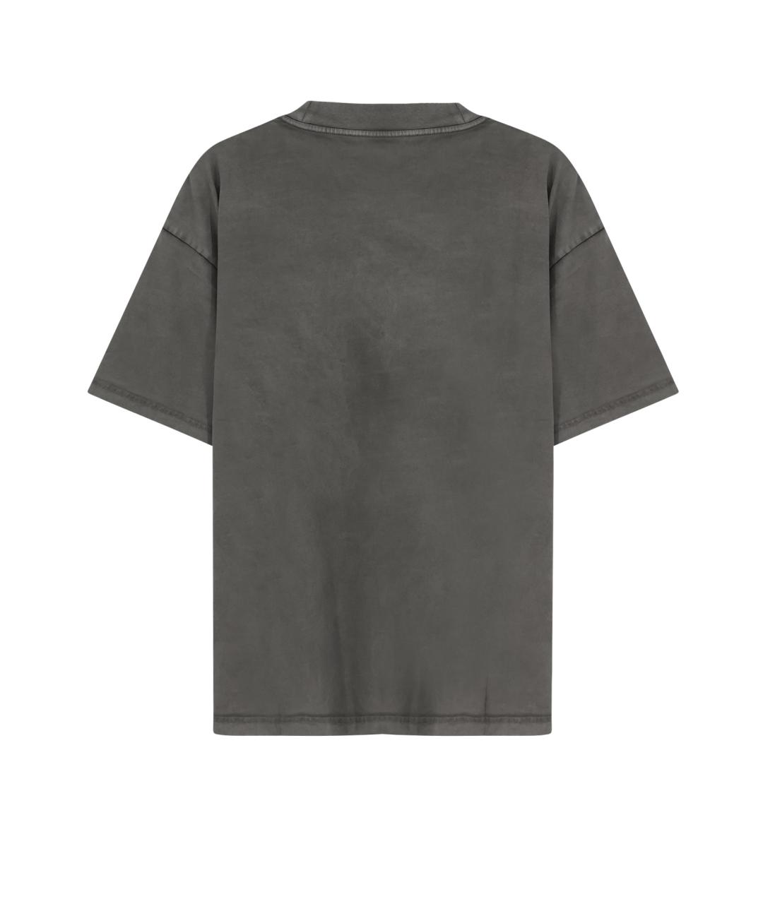 REPRESENT Серая хлопковая футболка, фото 2