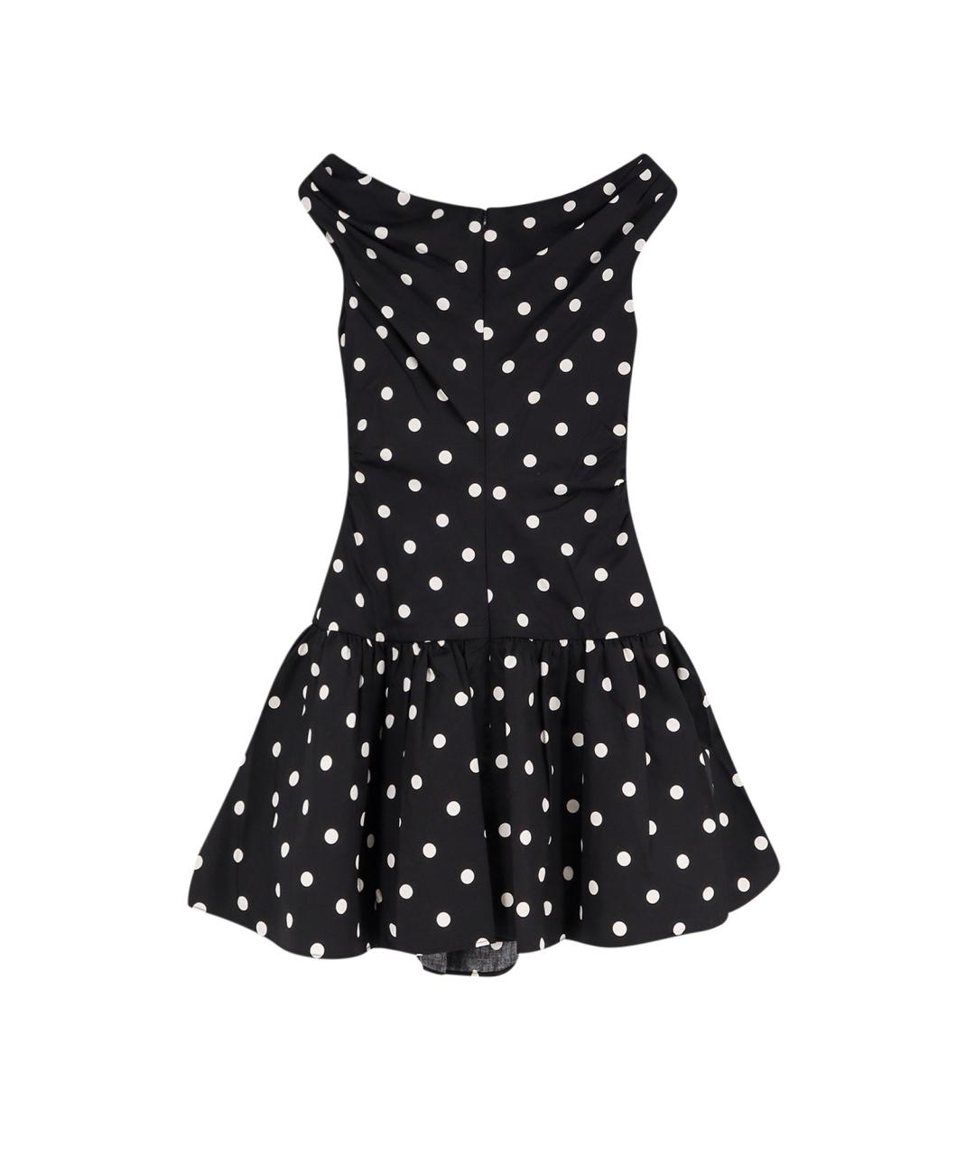 SELF-PORTRAIT Черное хлопковое повседневное платье, фото 2