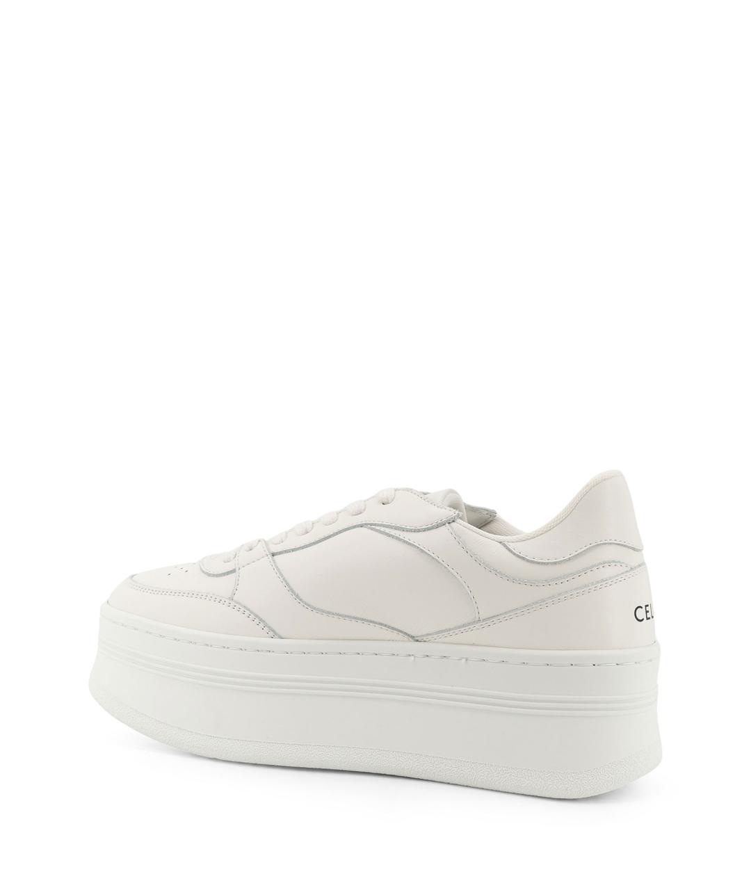 CELINE Белые кожаные кроссовки, фото 3