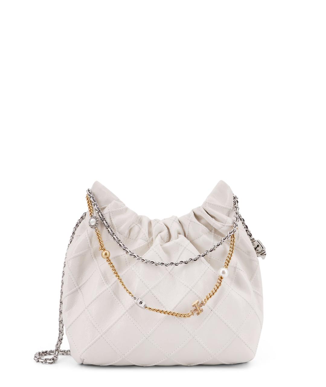 TORY BURCH Белая замшевая сумка тоут, фото 1