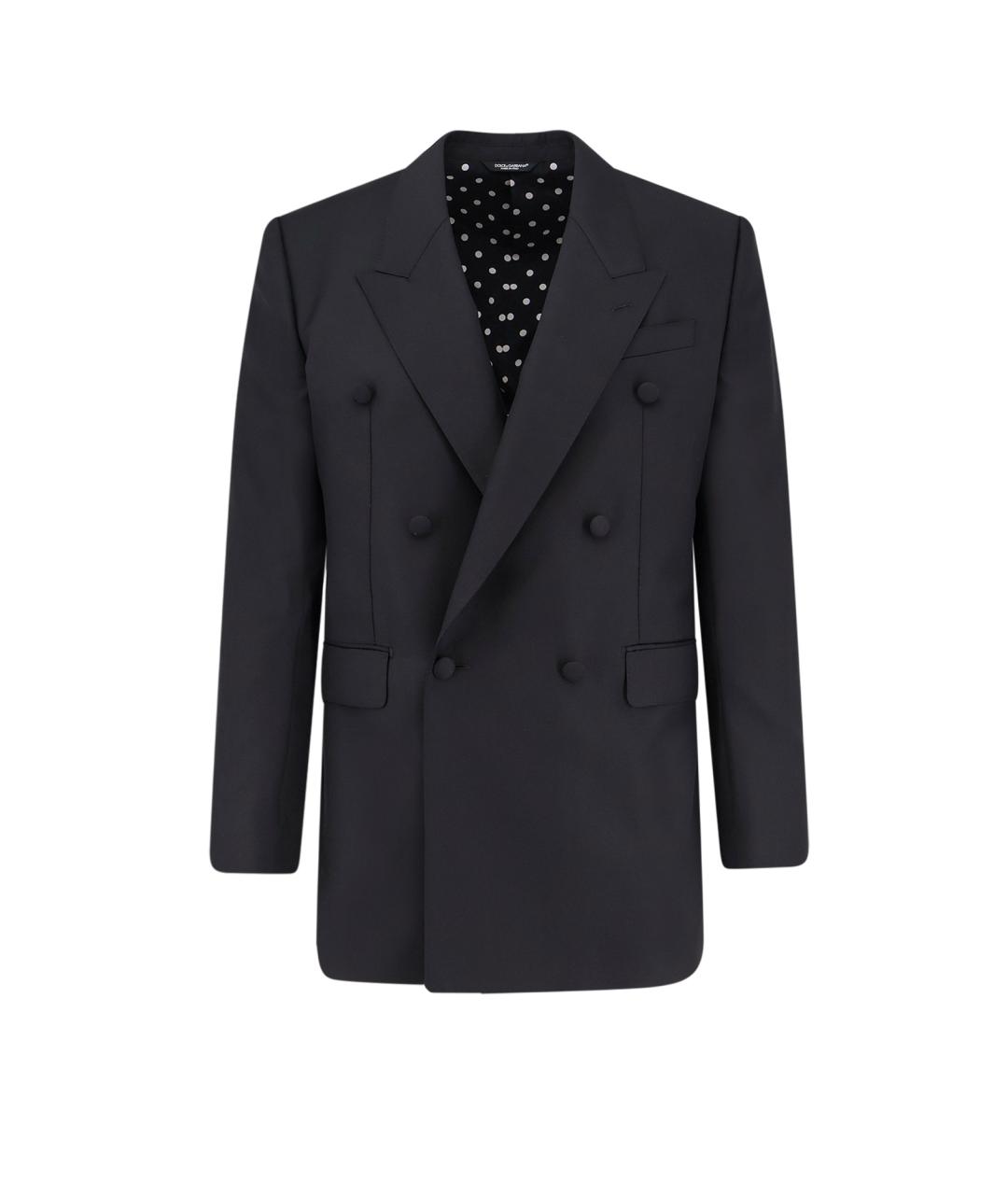 DOLCE&GABBANA Черный шерстяной пиджак, фото 1