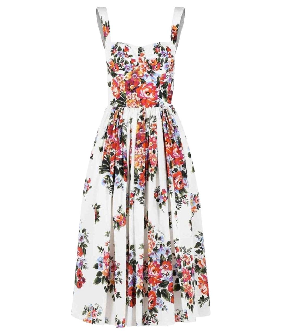 DOLCE&GABBANA Мульти хлопковое повседневное платье, фото 1