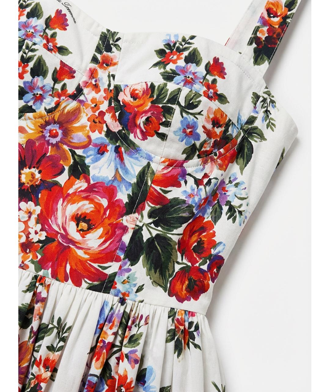 DOLCE&GABBANA Мульти хлопковое повседневное платье, фото 3