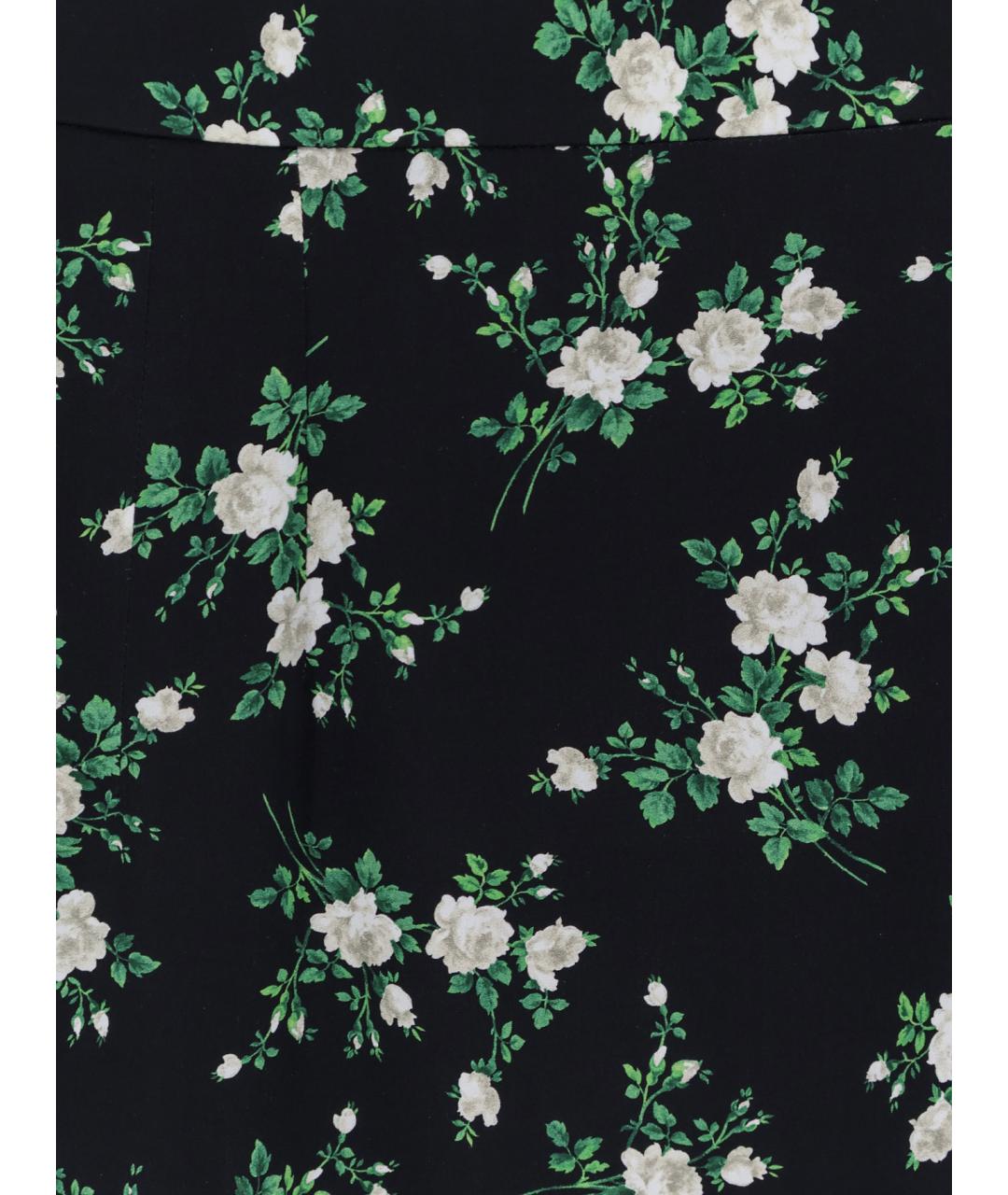 DOLCE&GABBANA Черная шелковая юбка миди, фото 3