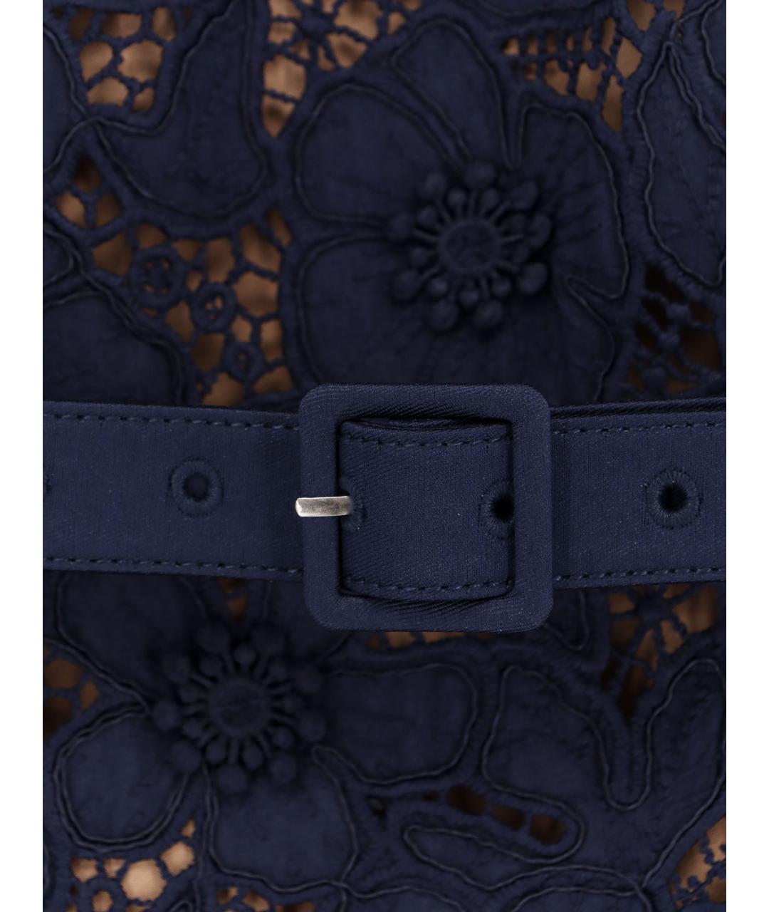 SELF-PORTRAIT Темно-синее полиэстеровое платье, фото 3