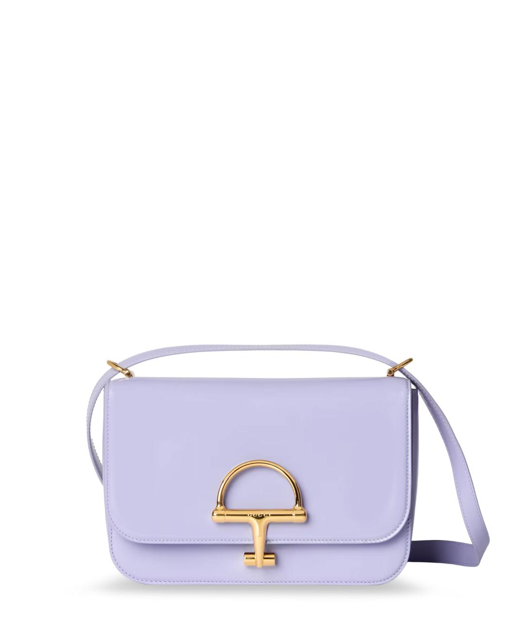 GUCCI Фиолетовая кожаная сумка через плечо, фото 1