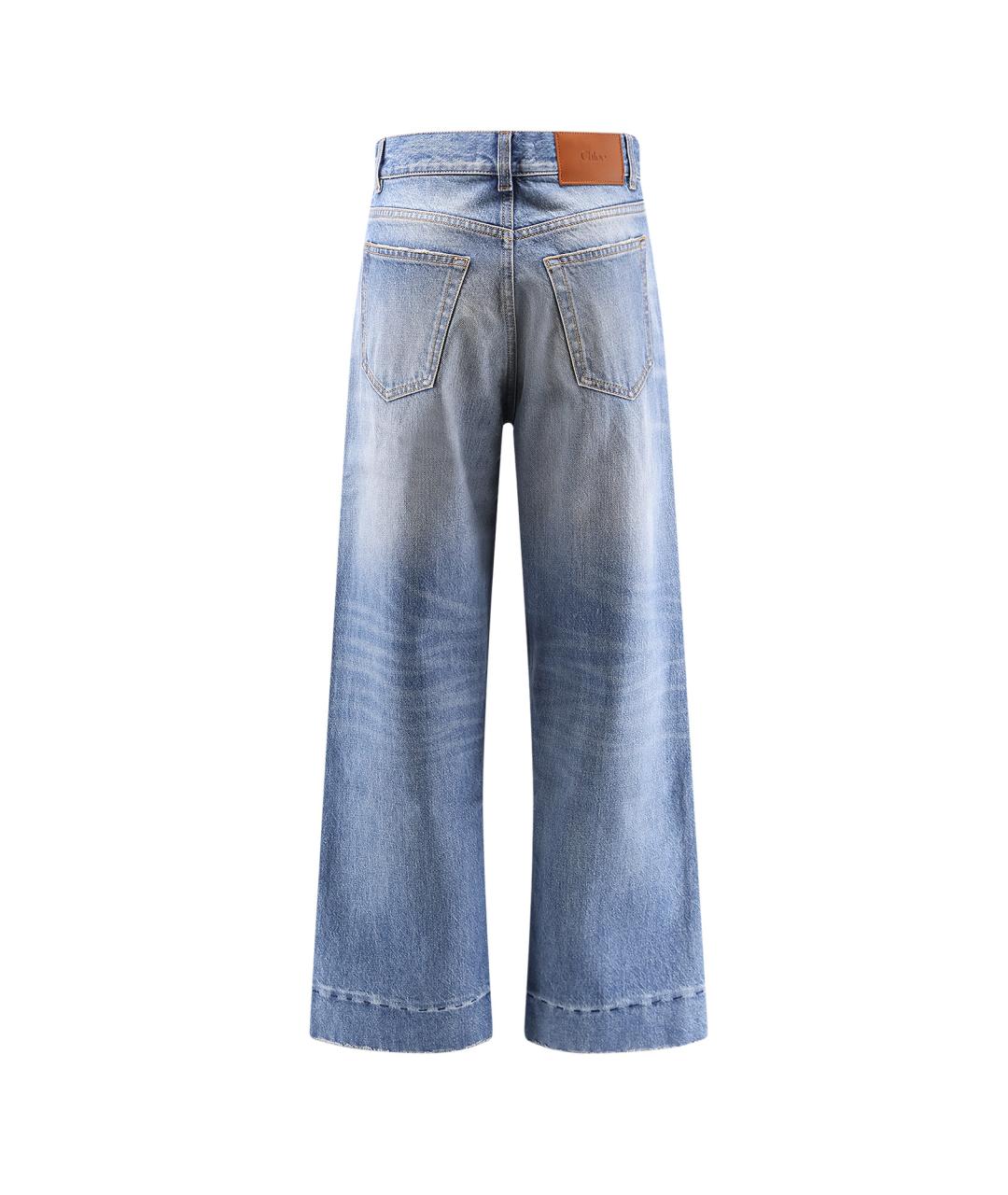 CHLOE Синие хлопковые прямые джинсы, фото 2