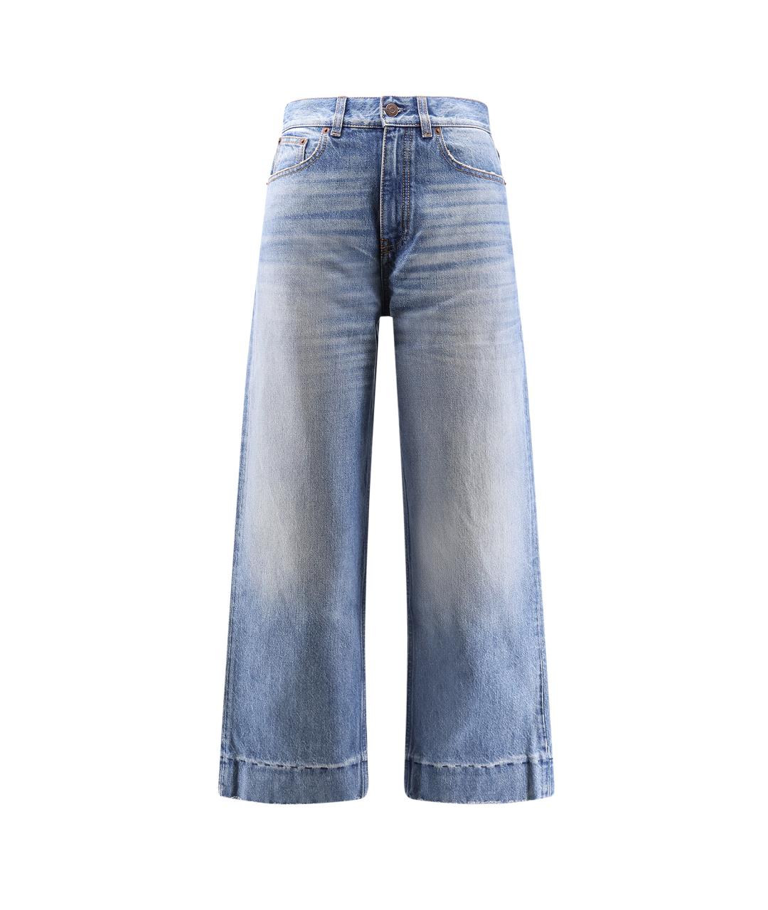 CHLOE Синие хлопковые прямые джинсы, фото 1