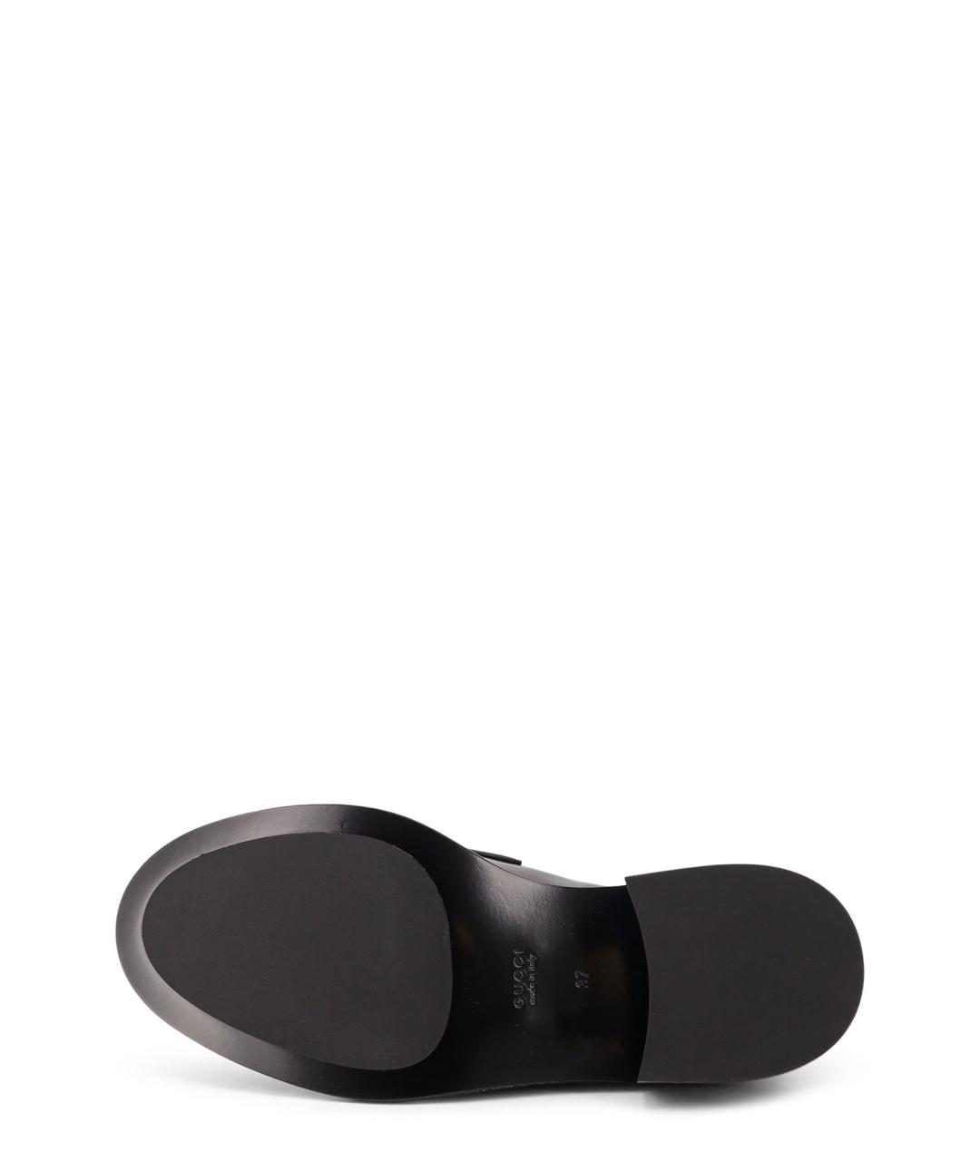 GUCCI Черные кожаные лоферы, фото 4