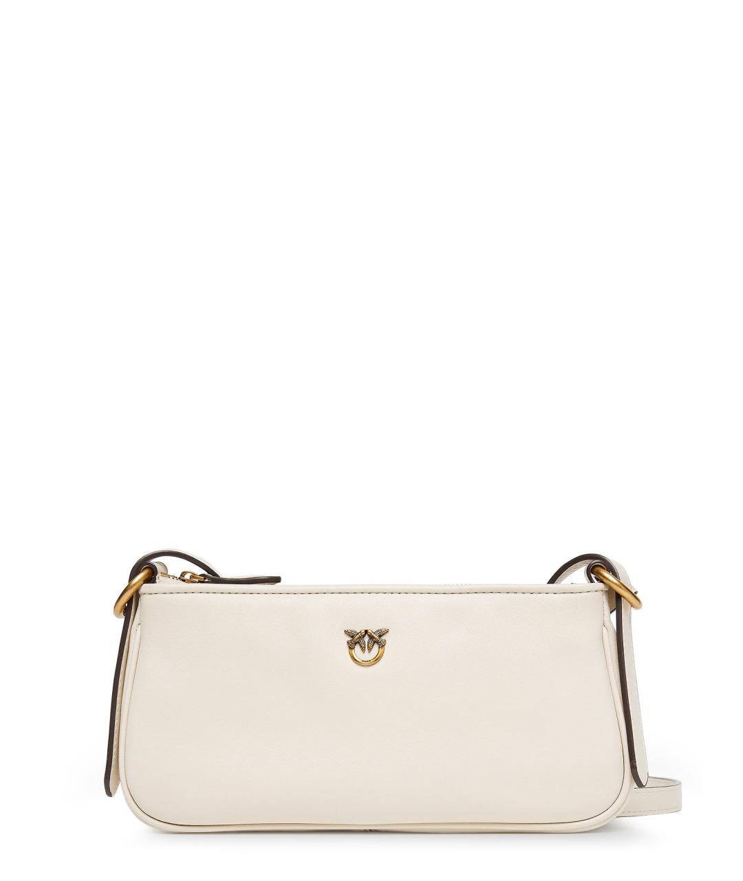 PINKO Белая кожаная сумка через плечо, фото 1