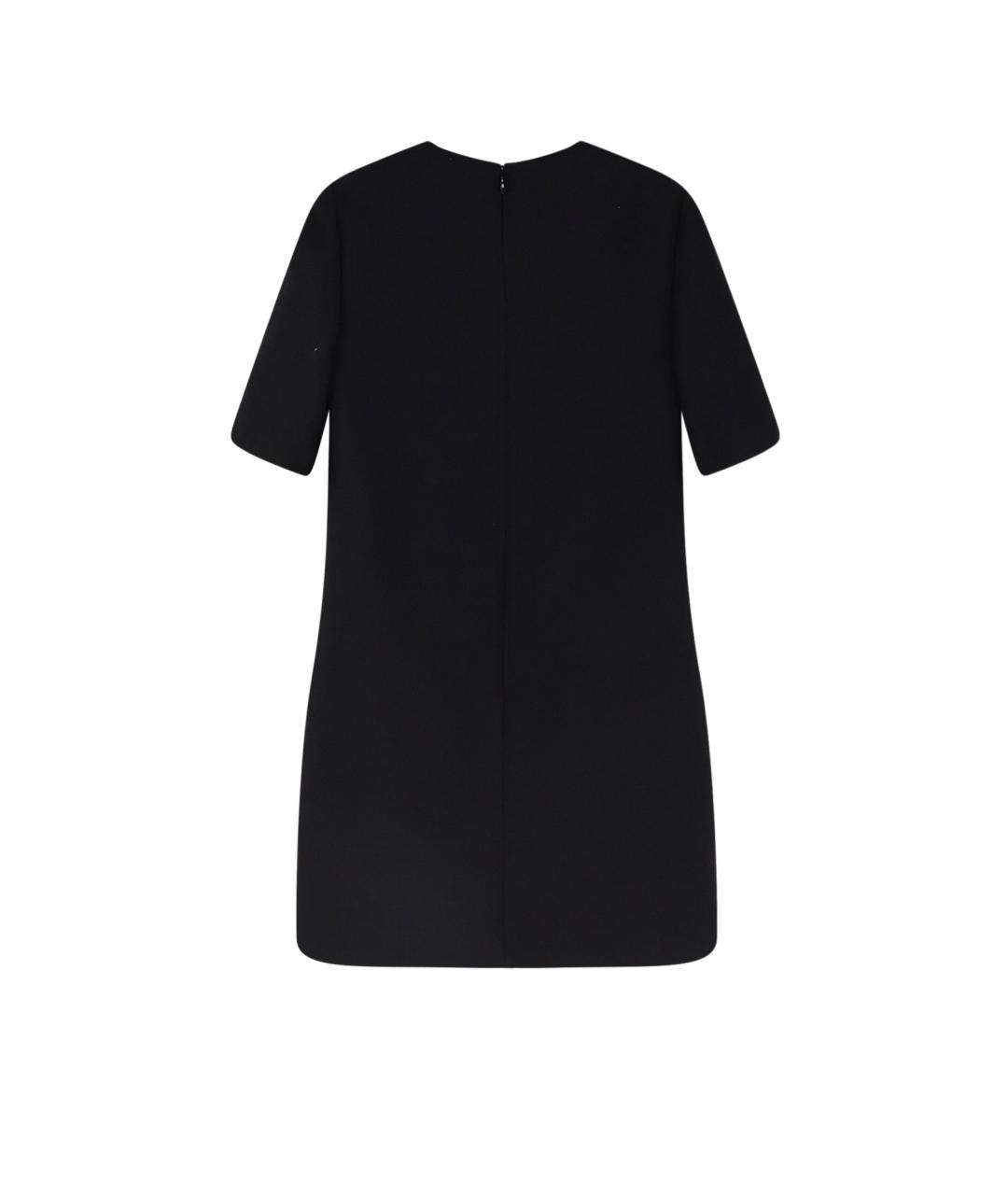 VALENTINO Черное шерстяное повседневное платье, фото 2