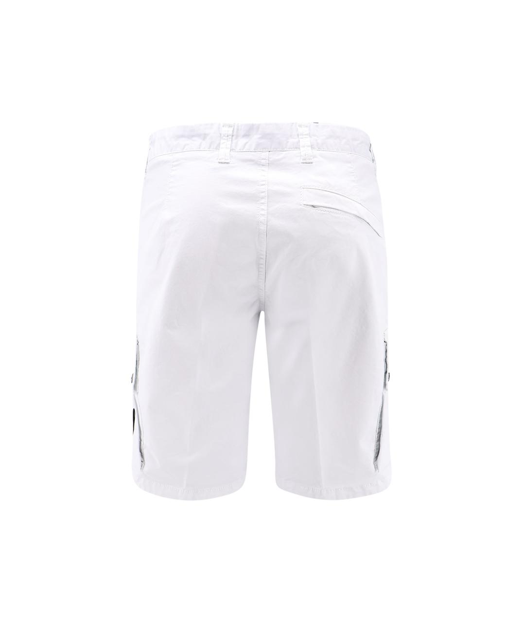 STONE ISLAND Белые хлопковые шорты, фото 2