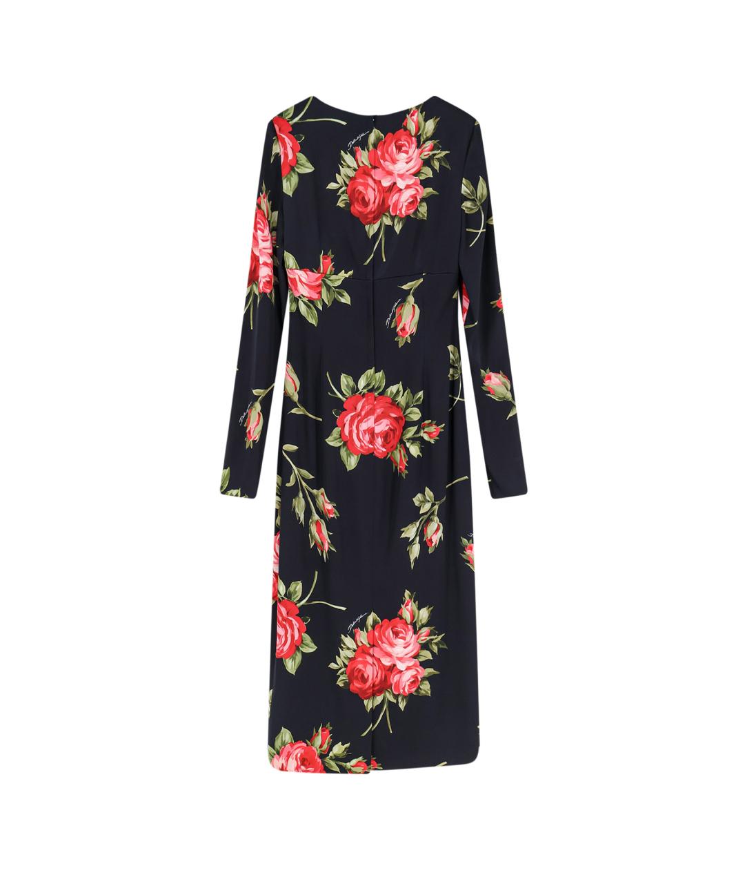 DOLCE&GABBANA Черное вискозное повседневное платье, фото 2