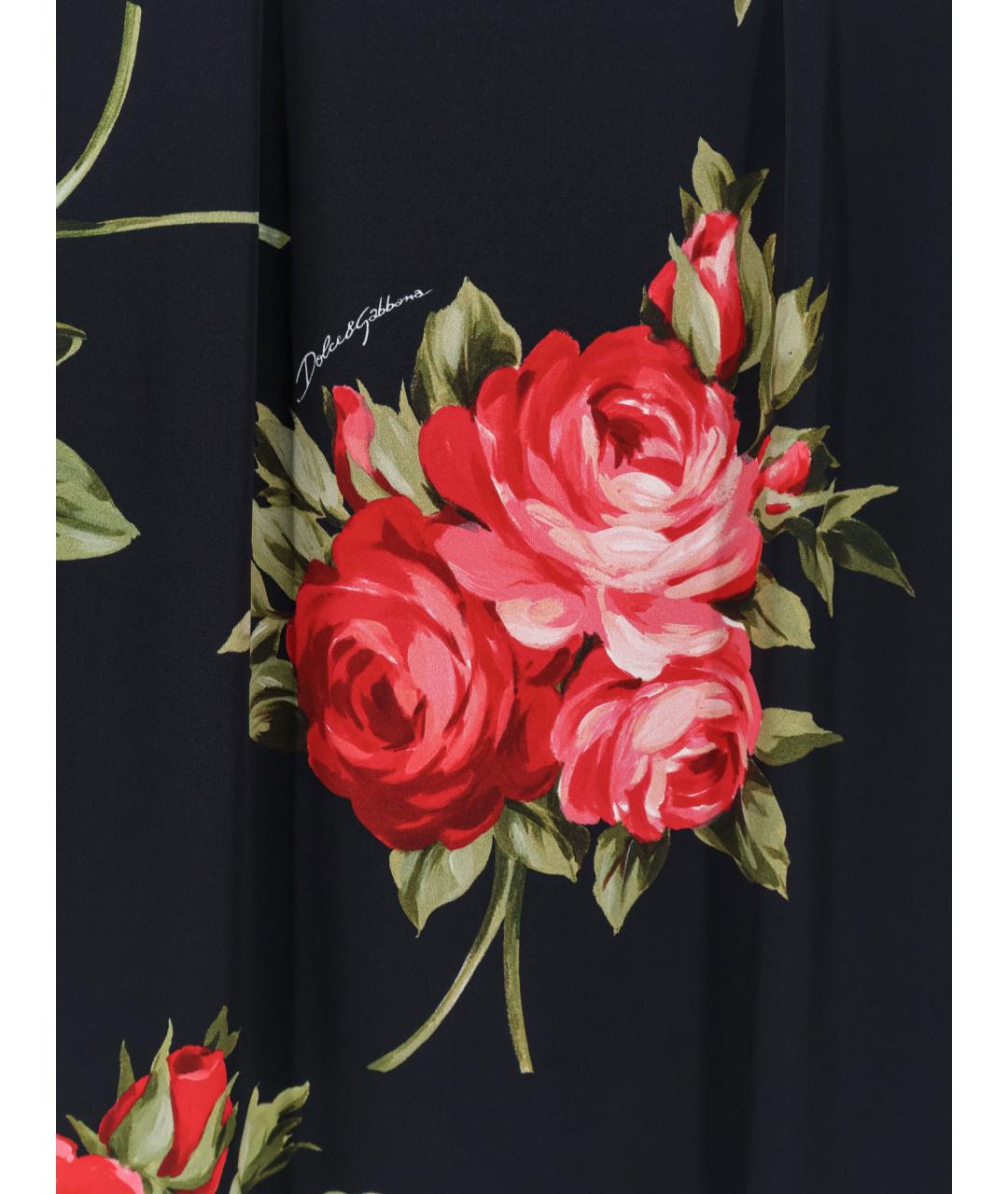 DOLCE&GABBANA Черное вискозное повседневное платье, фото 3