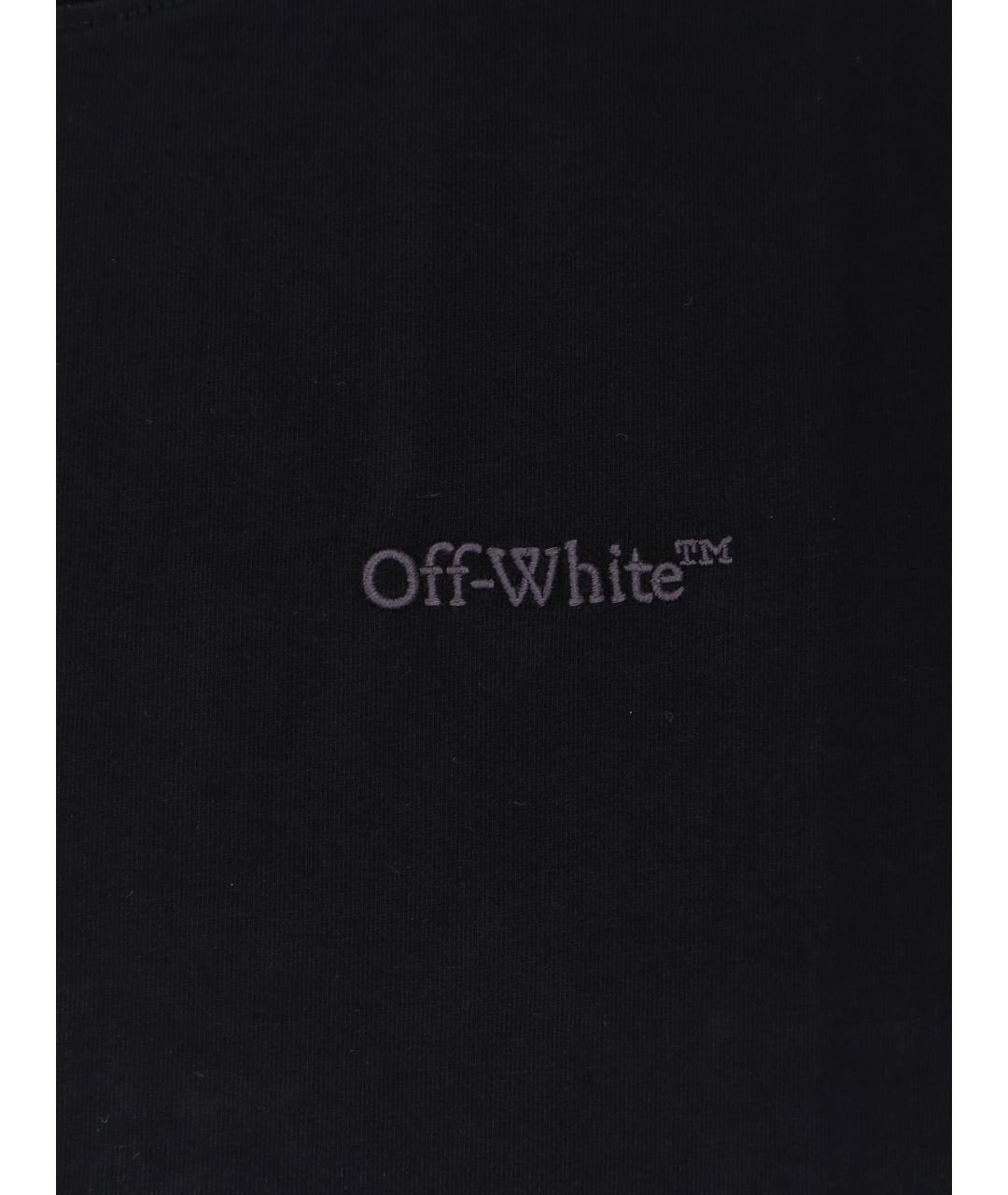 OFF-WHITE Черная хлопковая футболка, фото 3