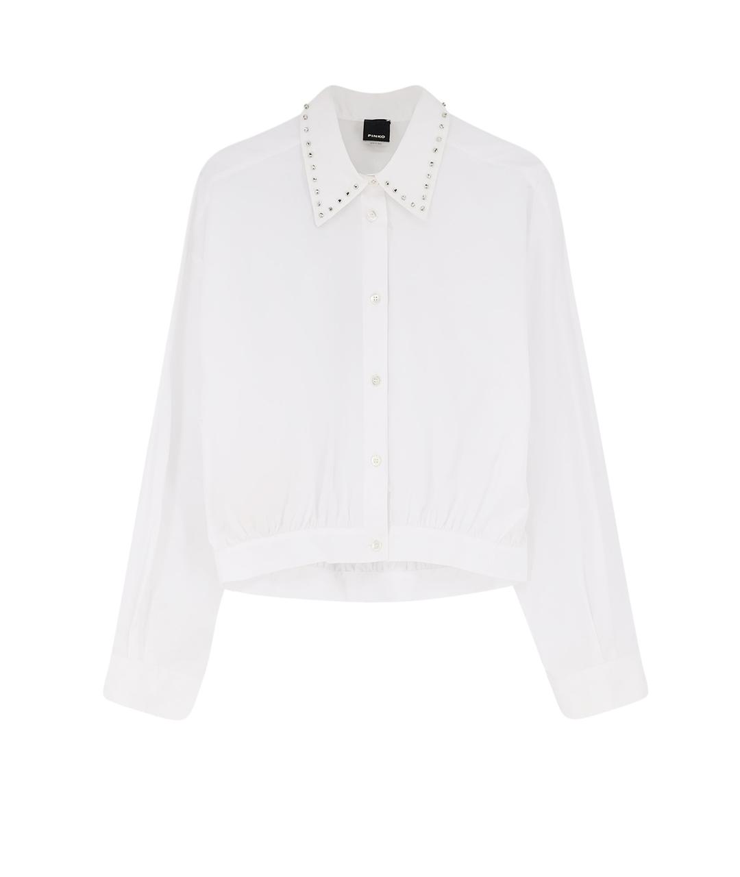 PINKO Белая хлопковая рубашка, фото 1