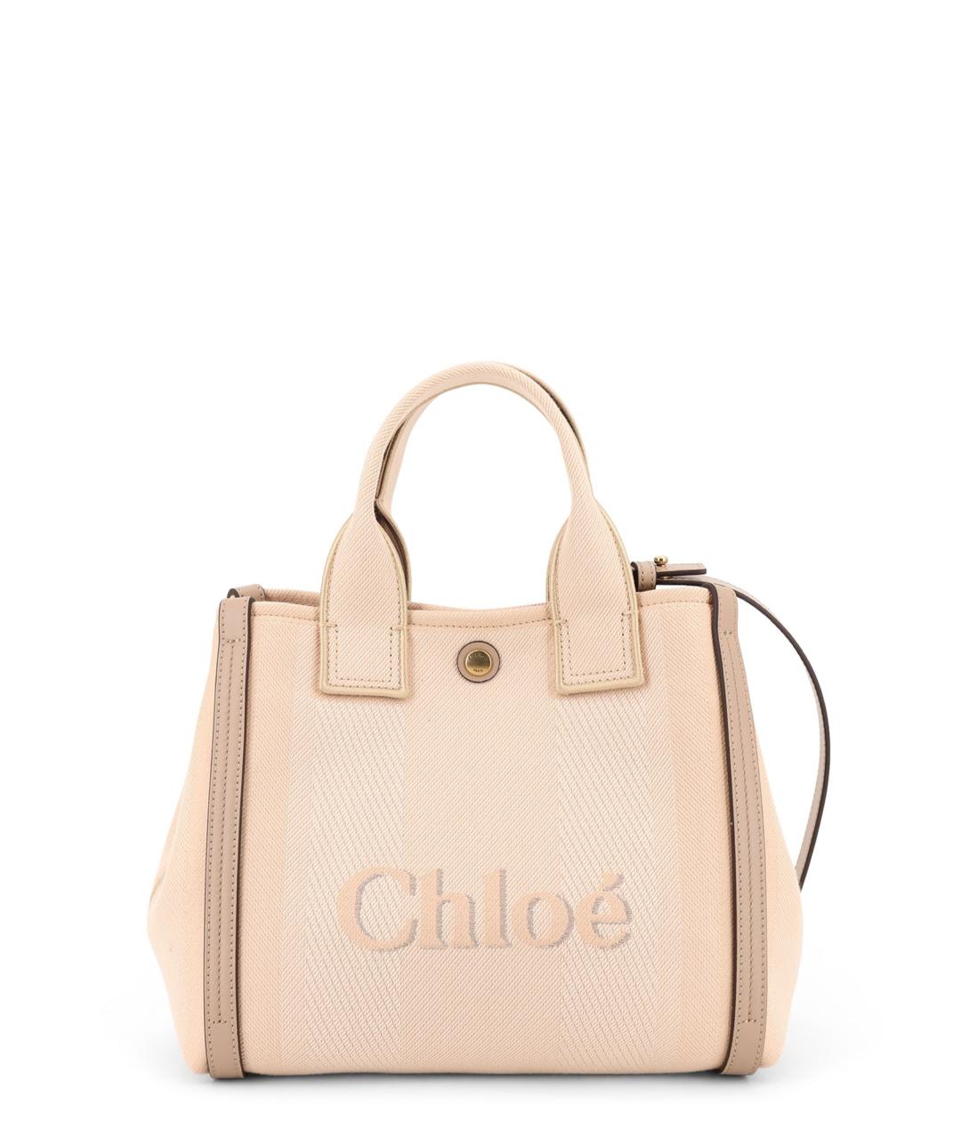 CHLOE Бежевая хлопковая сумка тоут, фото 2