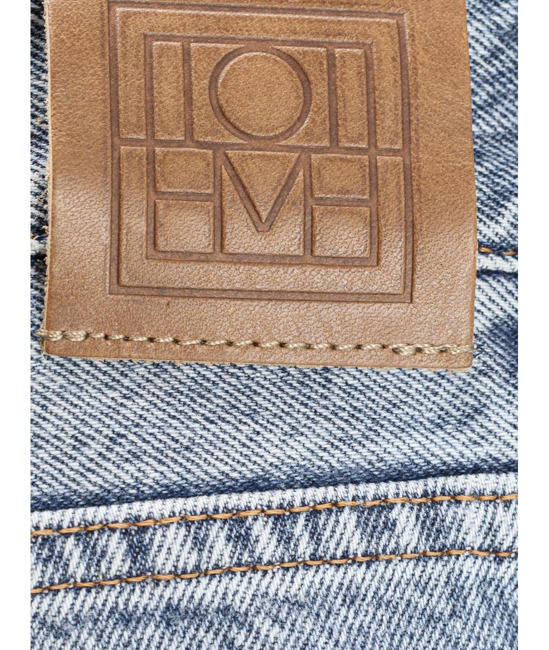 TOTEME Голубые хлопковые прямые джинсы, фото 3