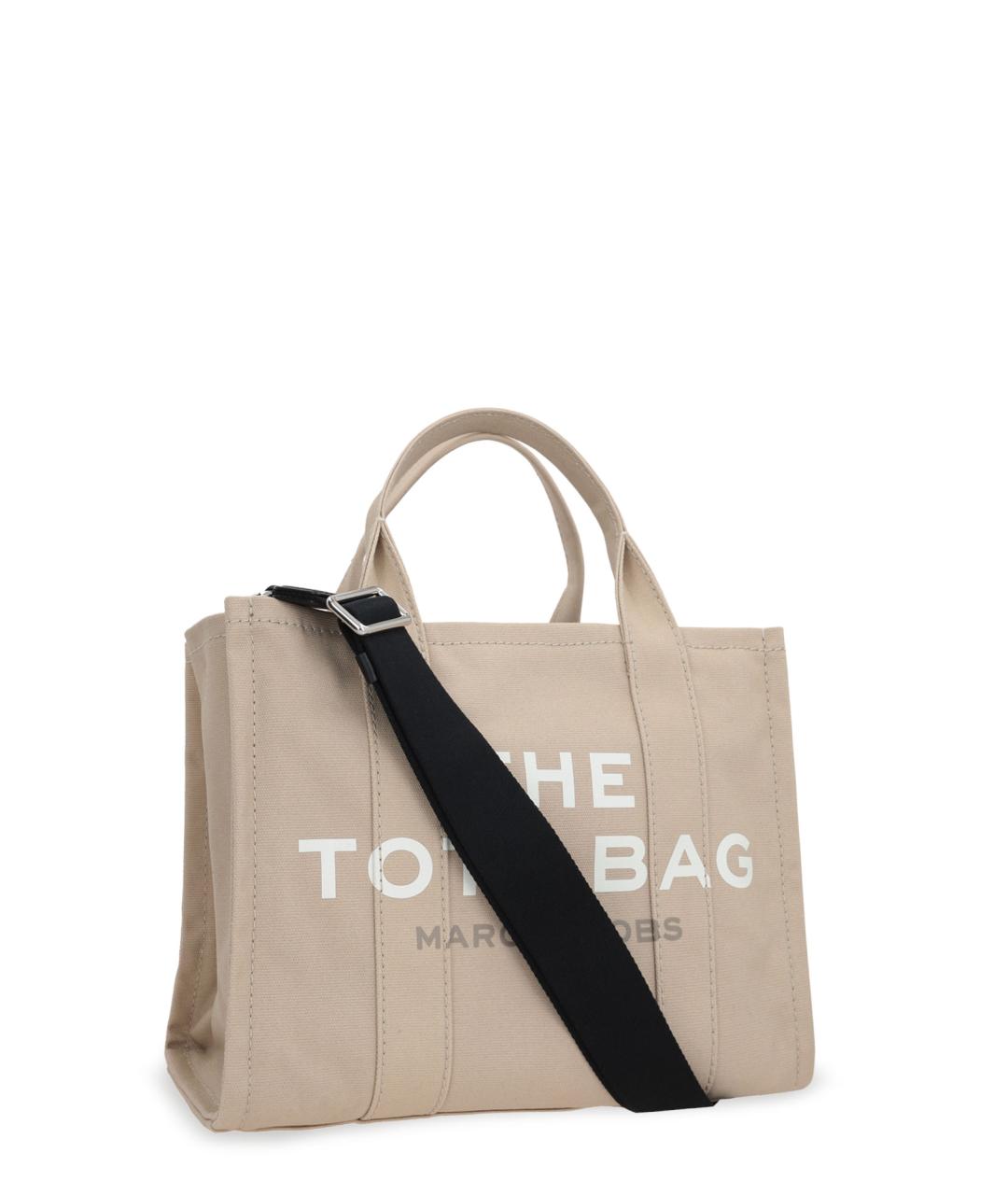 MARC JACOBS Бежевая тканевая сумка тоут, фото 3
