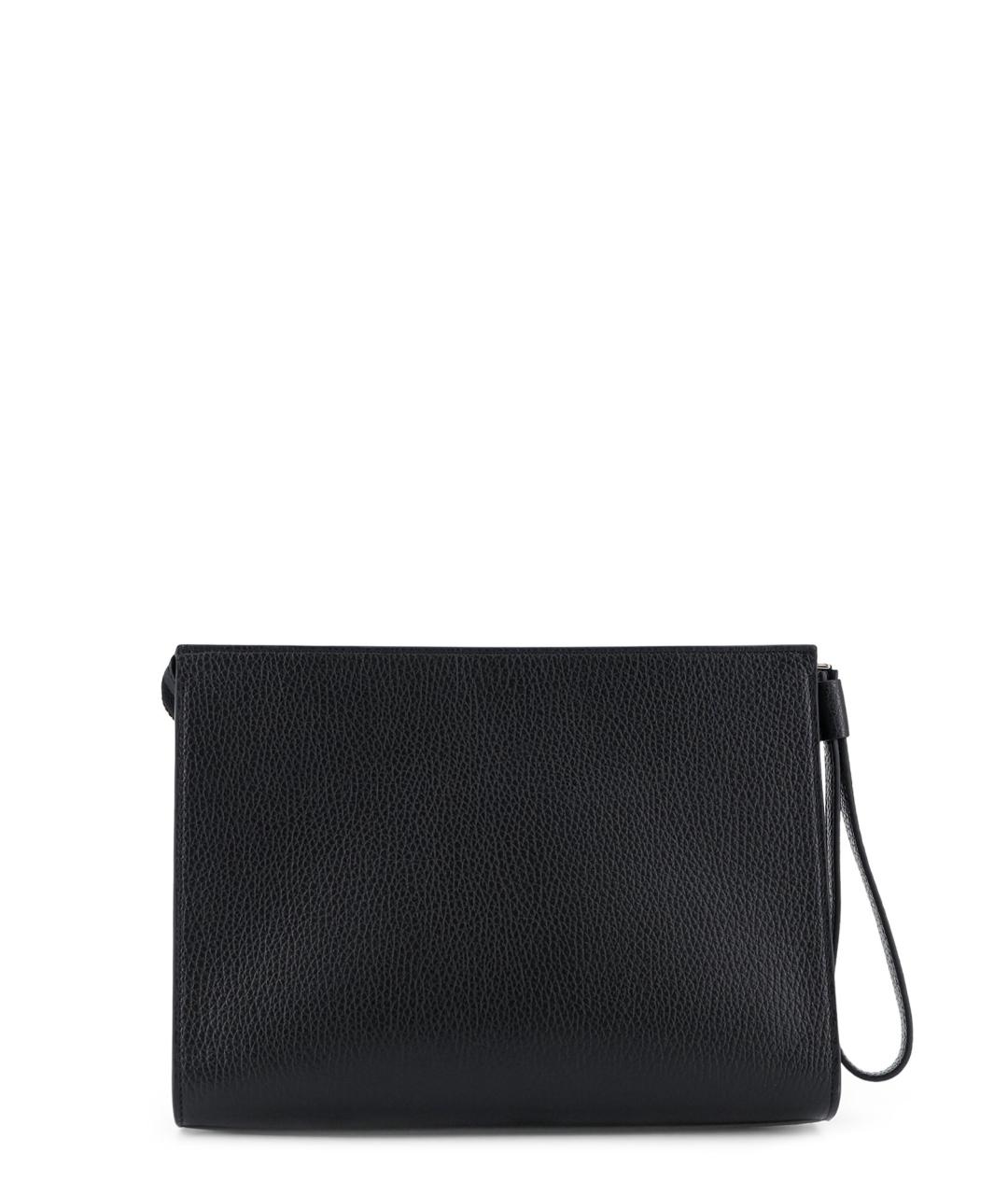 ORCIANI Черная кожаная барсетка, фото 2