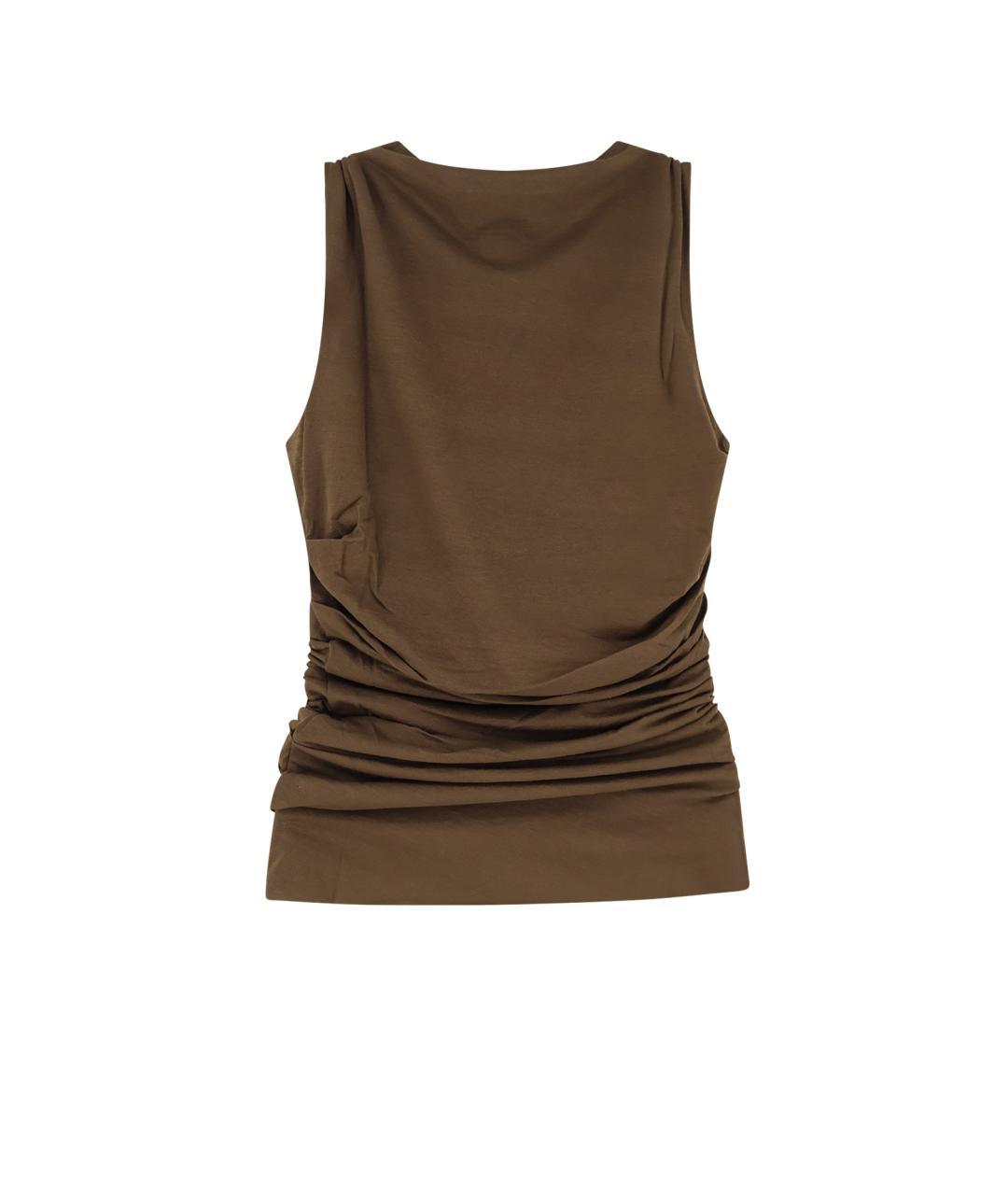 SOEUR Коричневая хлопковая майка, фото 2