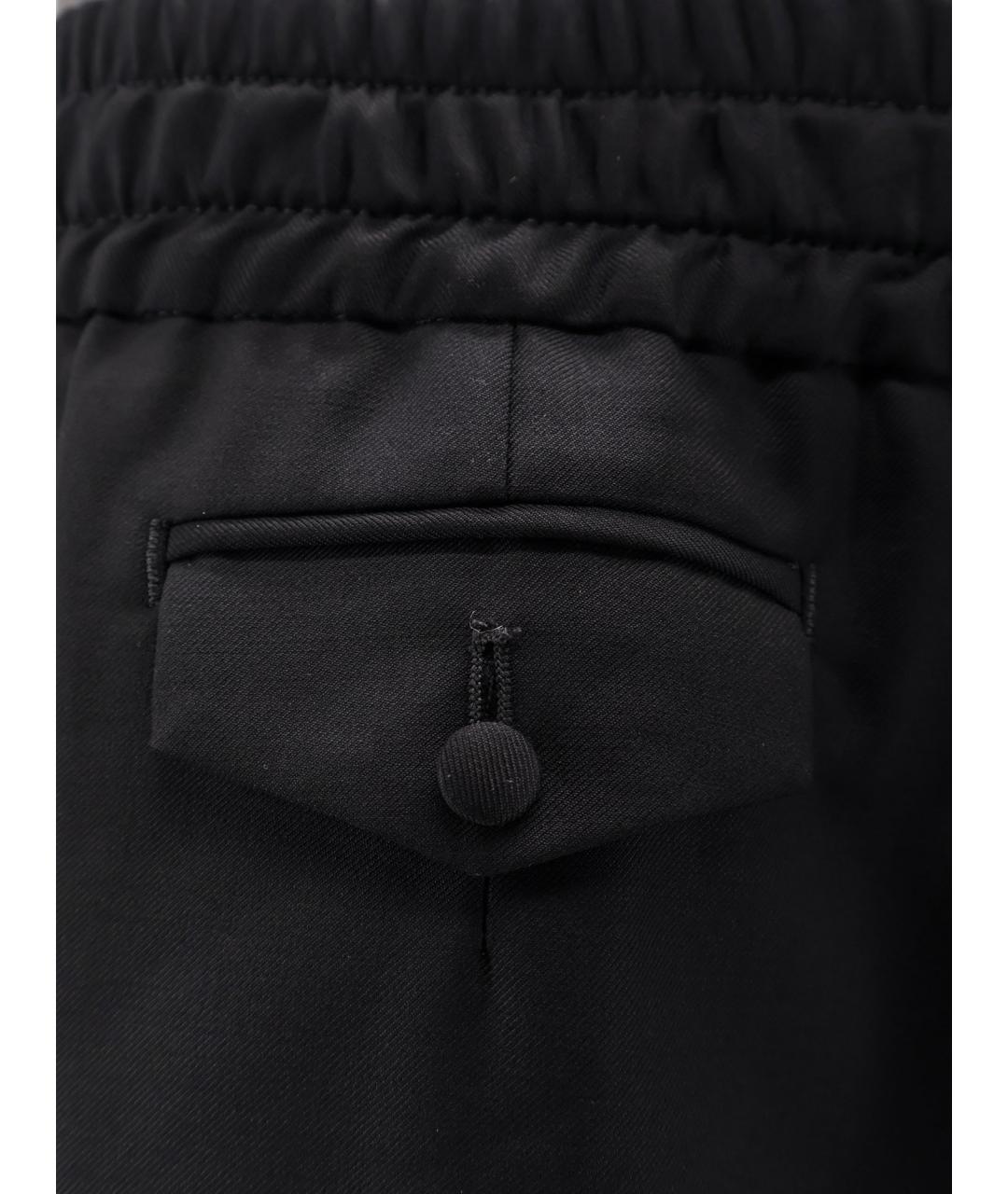 DOLCE&GABBANA Черные шерстяные повседневные брюки, фото 3