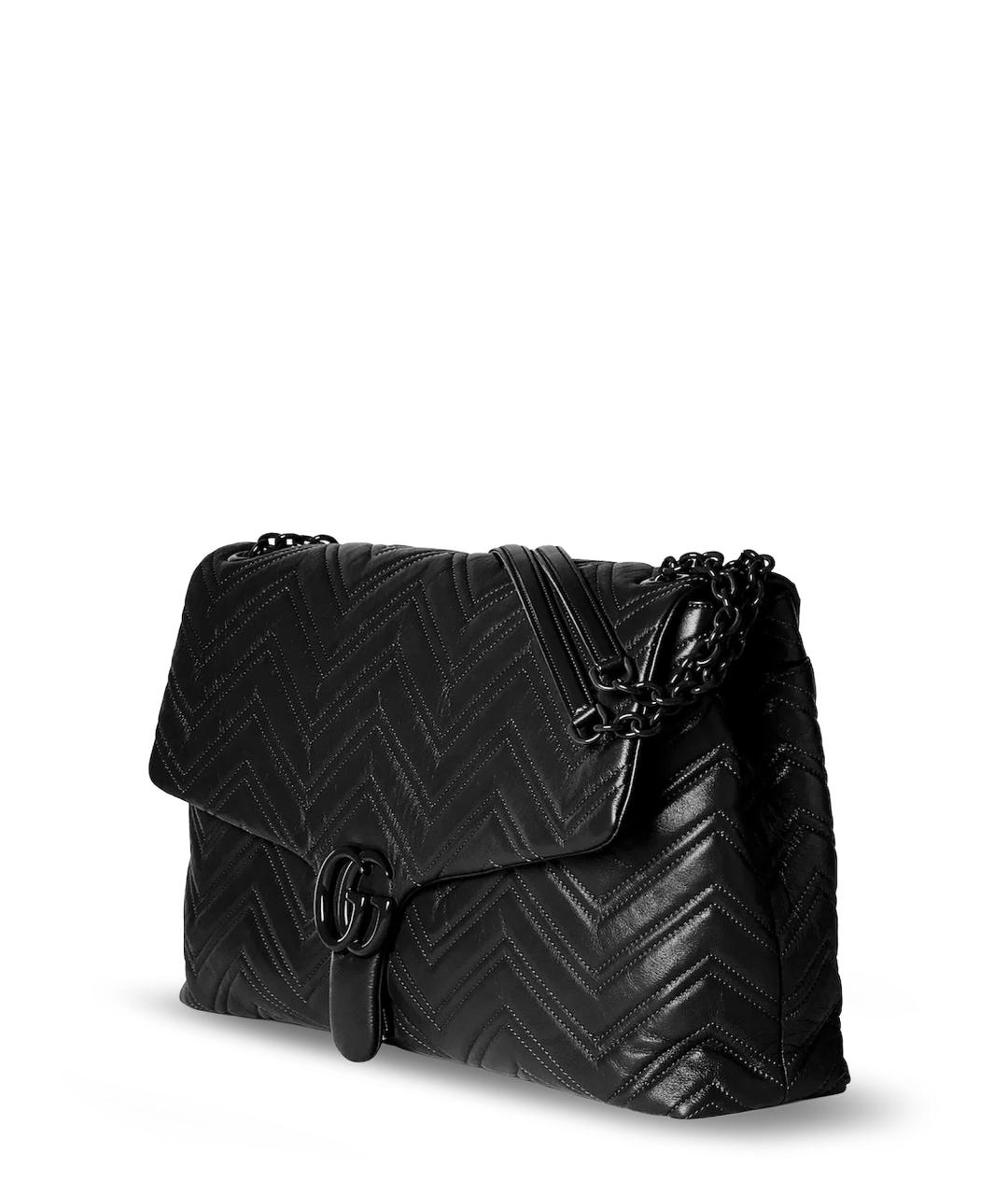 GUCCI Черная кожаная сумка через плечо, фото 3