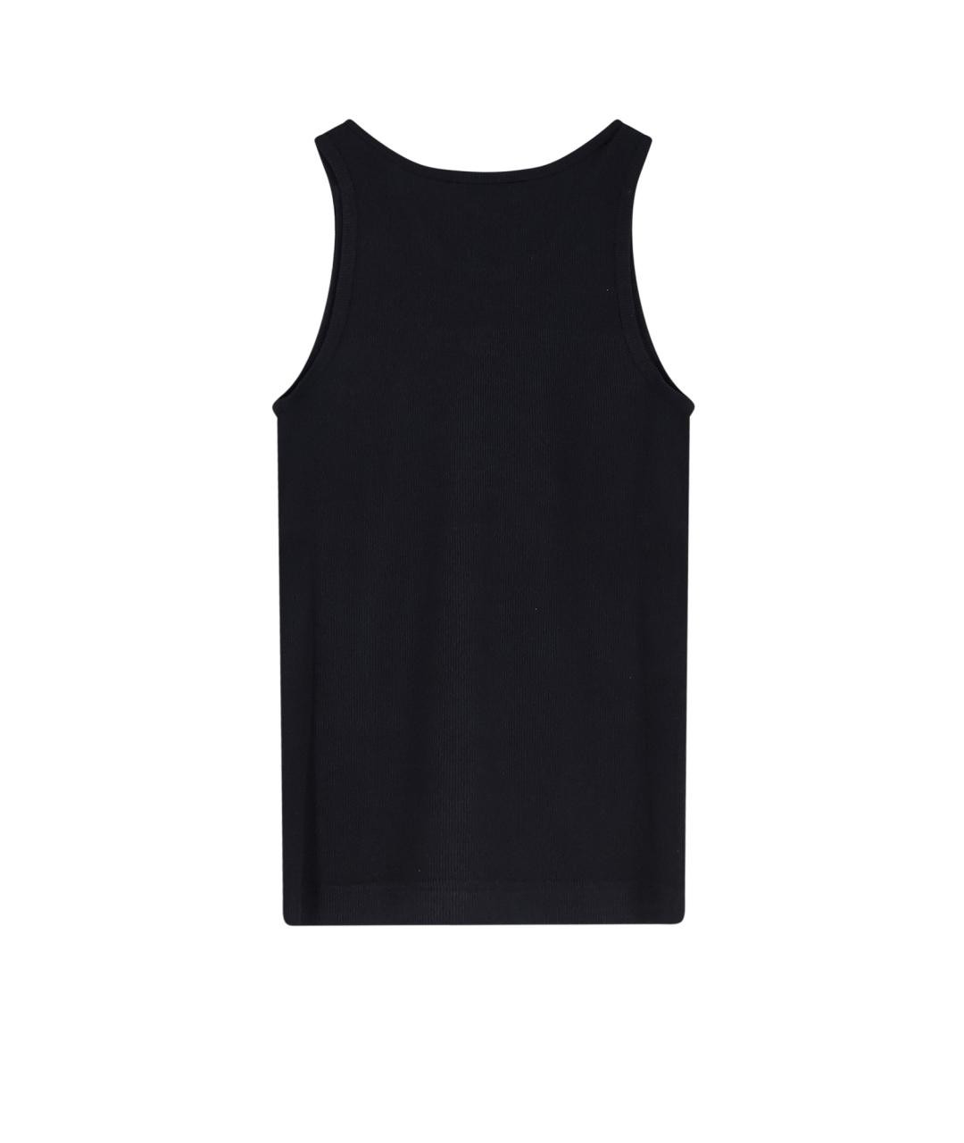 DOLCE&GABBANA Черная хлопковая майка, фото 2