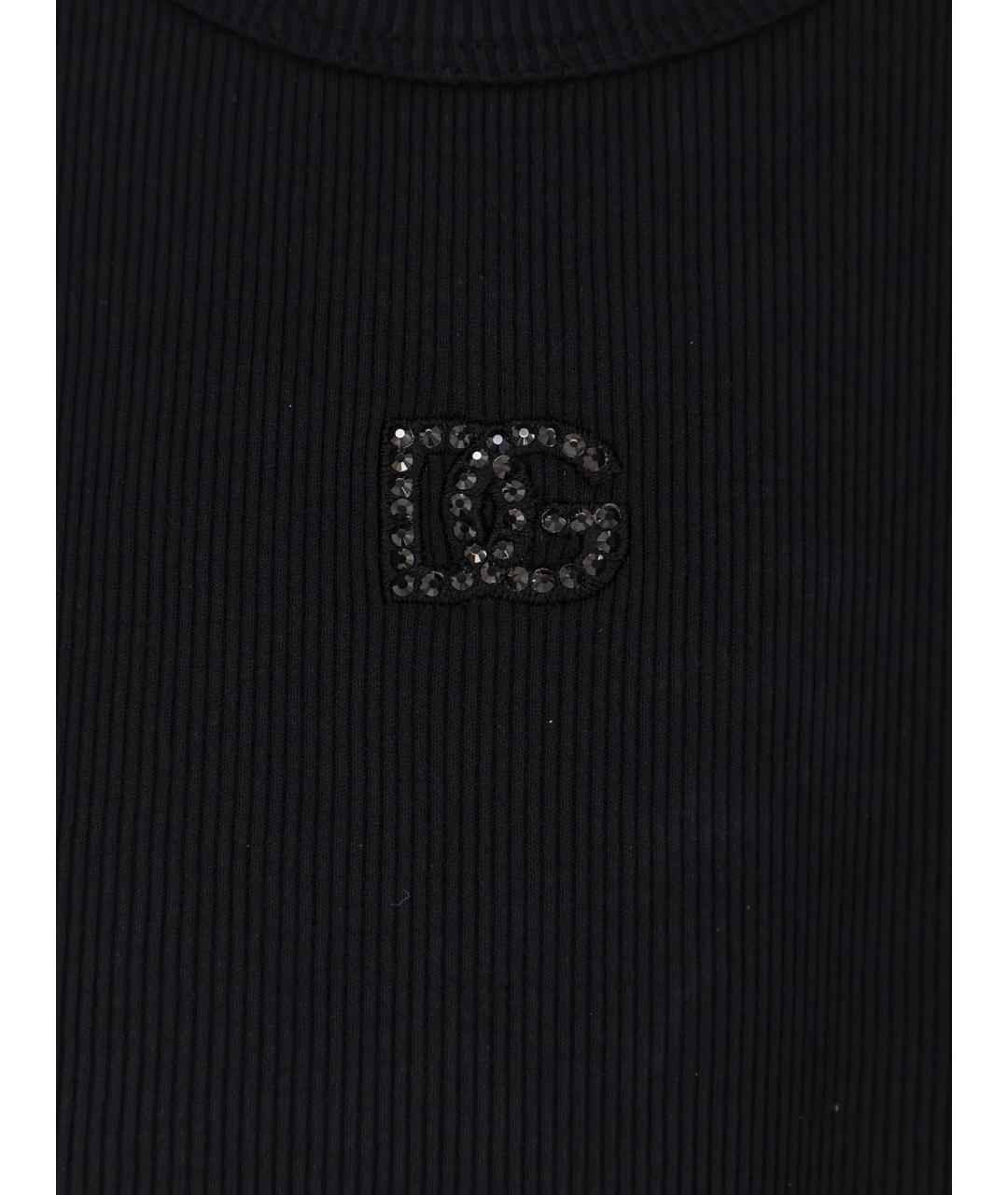 DOLCE&GABBANA Черная хлопковая майка, фото 3