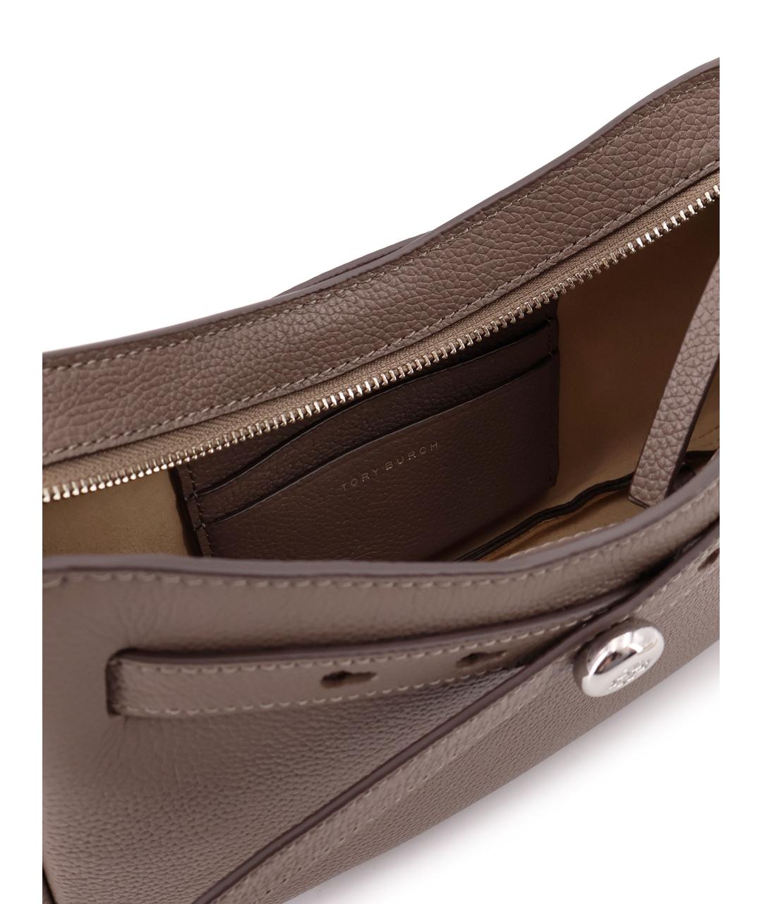 TORY BURCH Коричневая кожаная сумка через плечо, фото 4