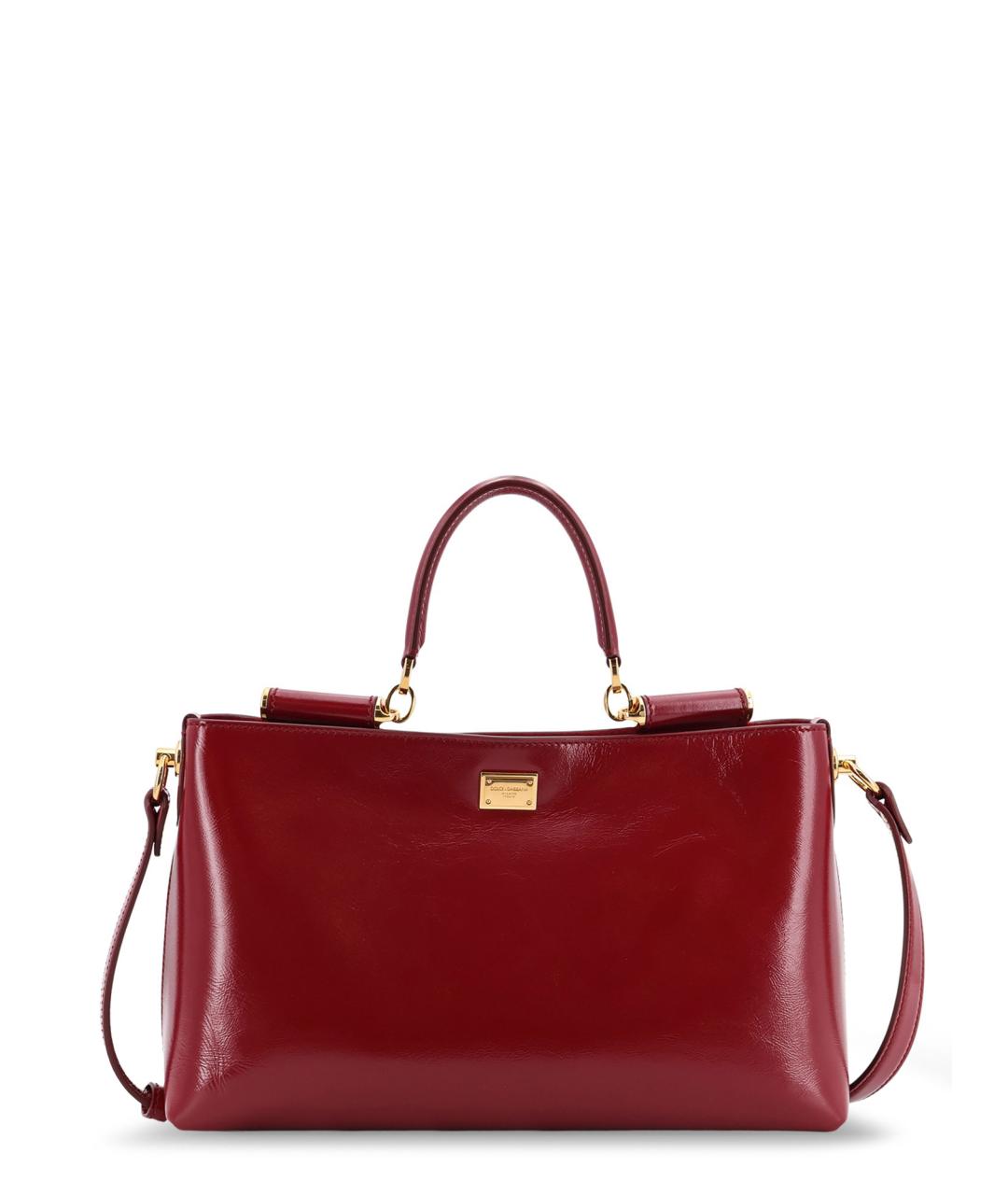 DOLCE&GABBANA Красная кожаная сумка тоут, фото 4