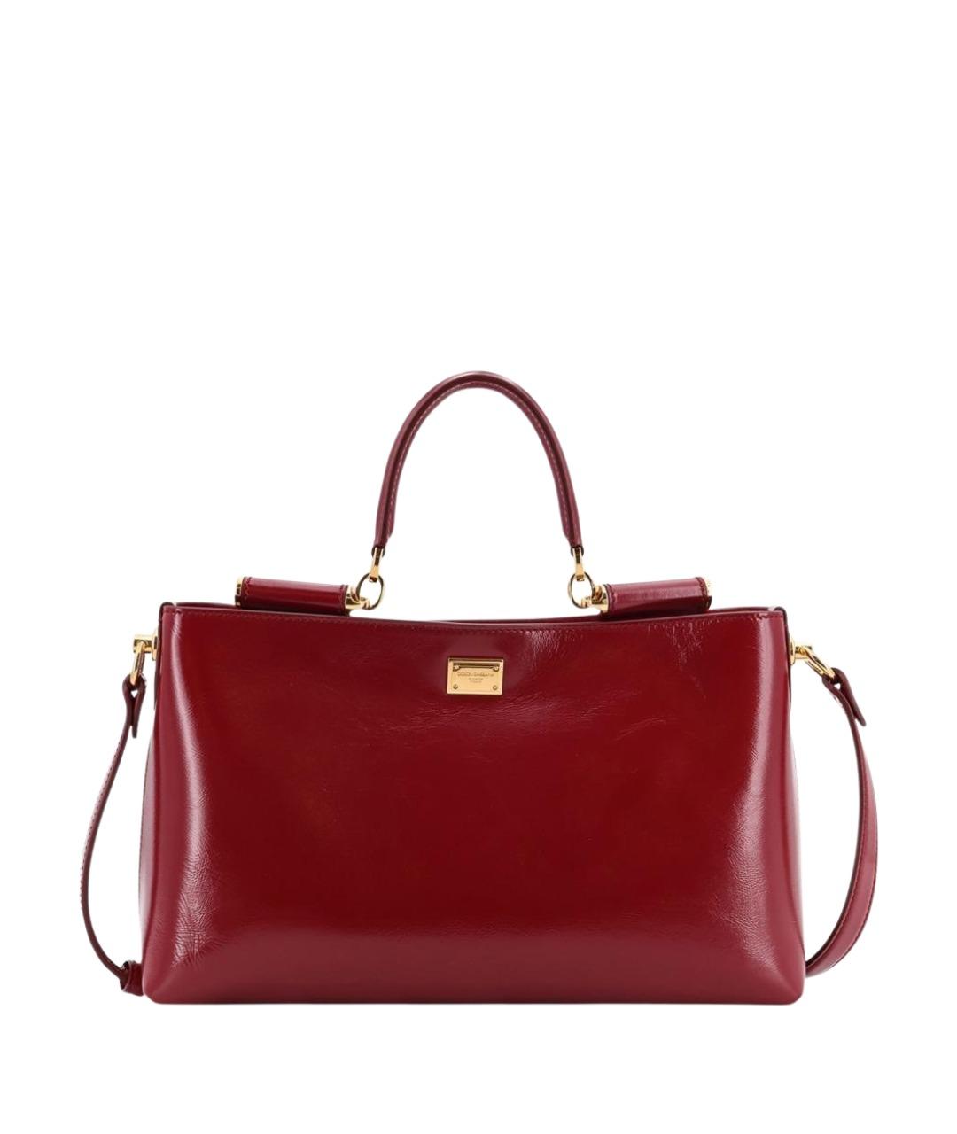 DOLCE&GABBANA Красная кожаная сумка тоут, фото 1