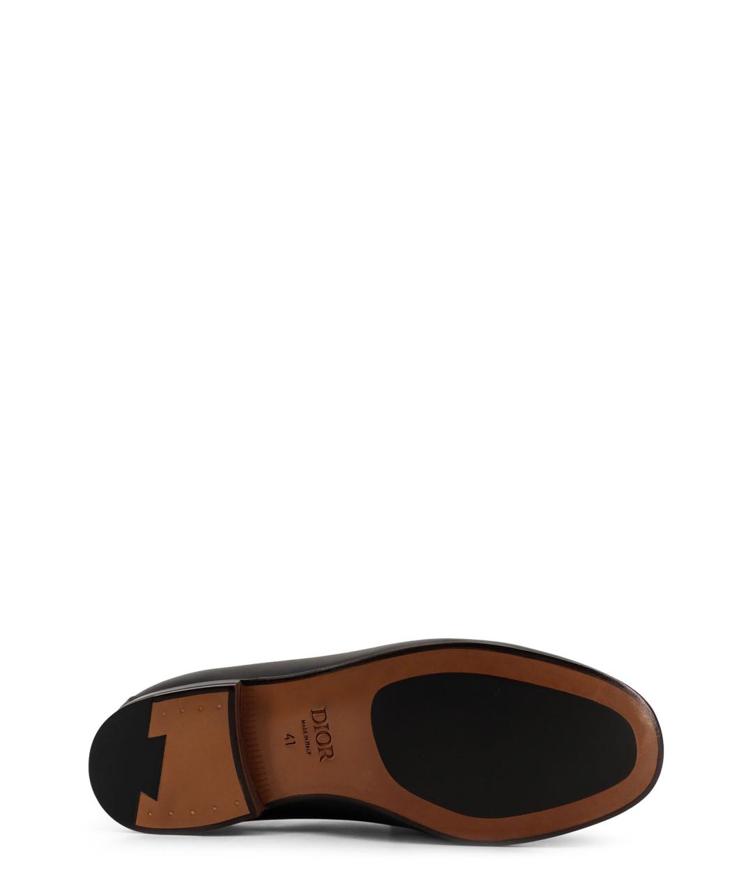 CHRISTIAN DIOR Черные кожаные лоферы, фото 4