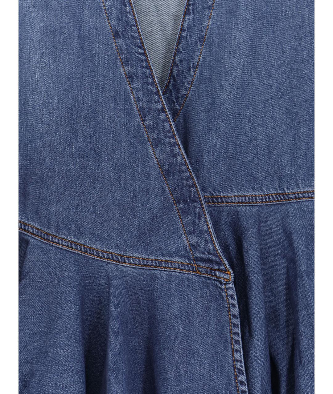 ALAIA Синее деним коктейльное платье, фото 3