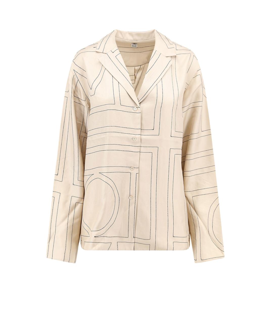 TOTEME Бежевая шелковая рубашка, фото 1