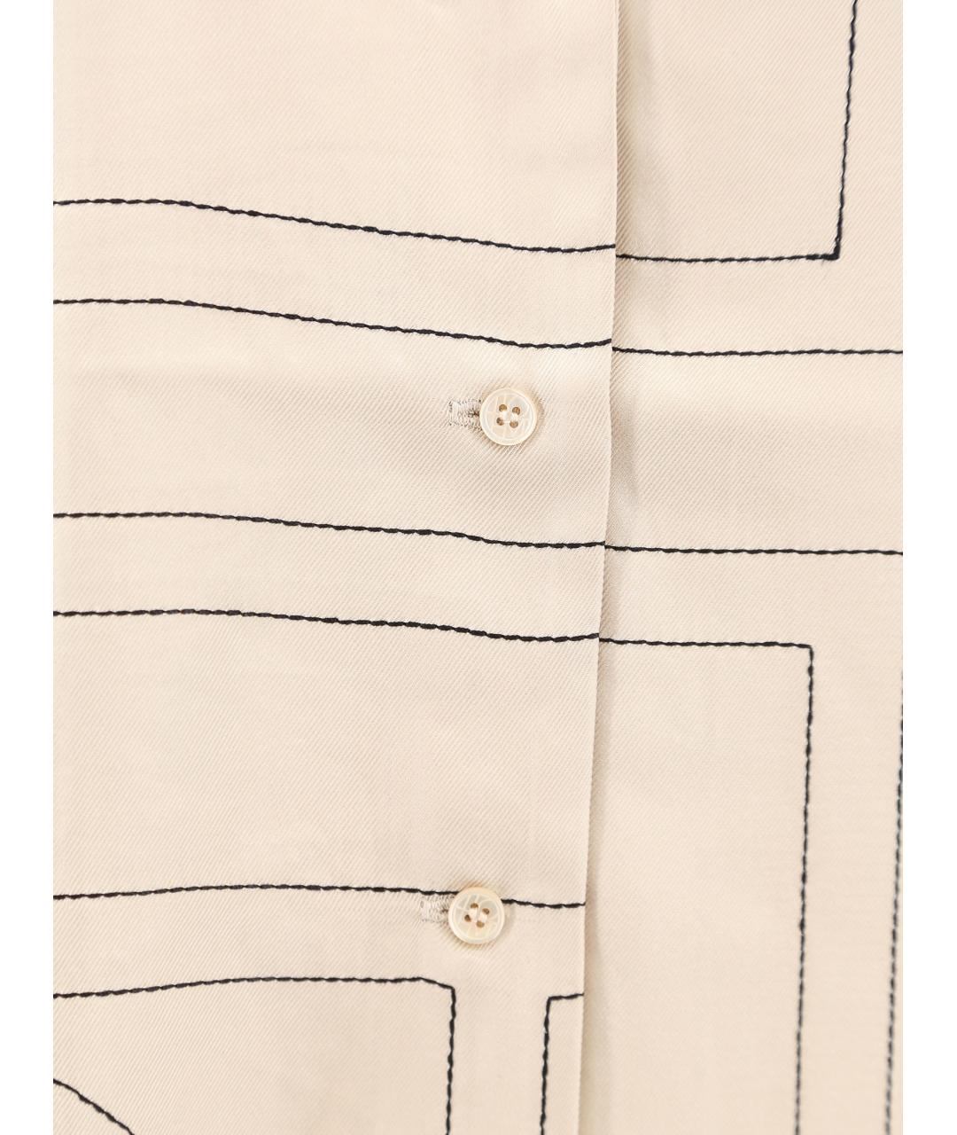 TOTEME Бежевая шелковая рубашка, фото 3