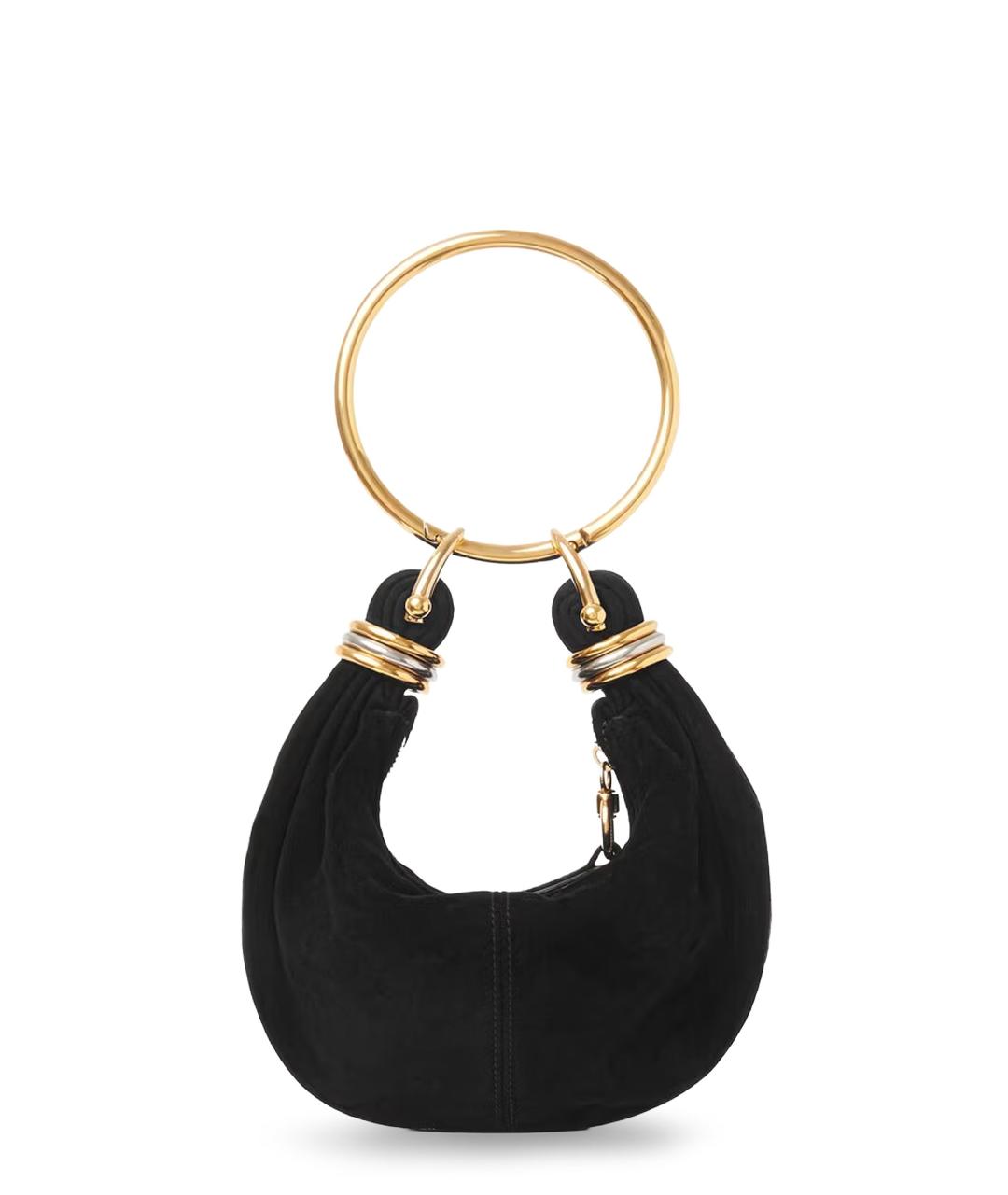 CHLOE Черная кожаная сумка с короткими ручками, фото 1