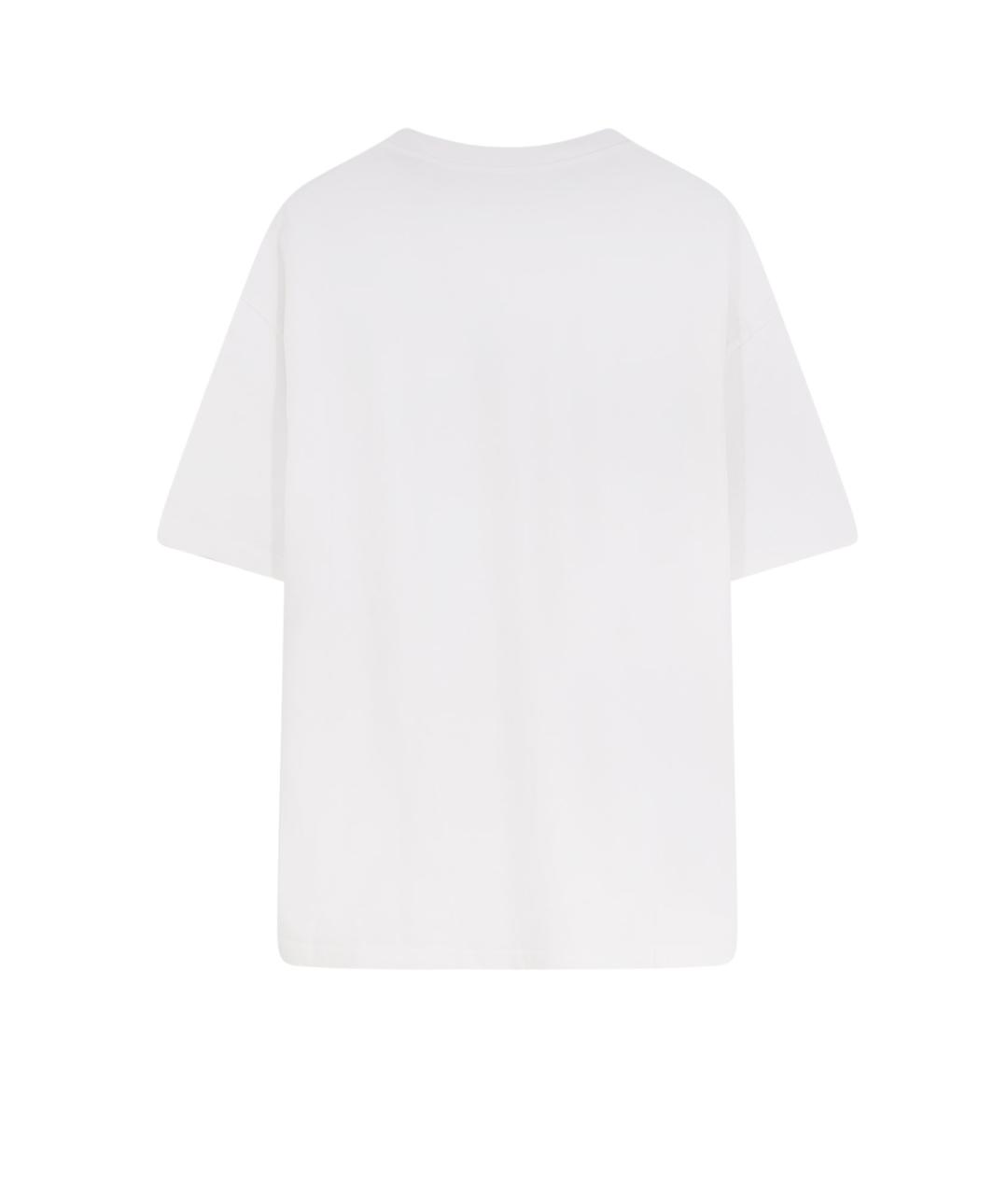 CELINE Белая хлопковая футболка, фото 2