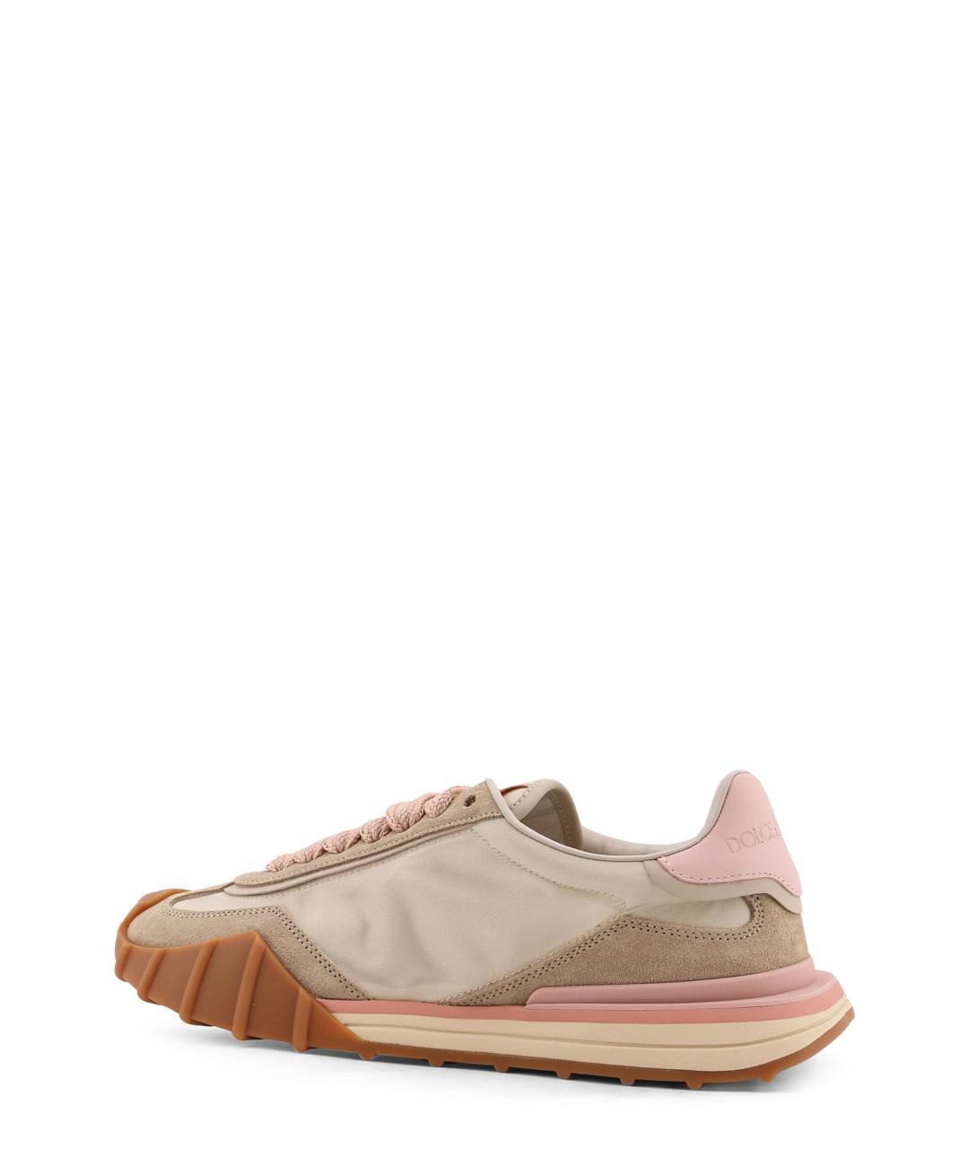 DOLCE&GABBANA Бежевые текстильные кроссовки, фото 3