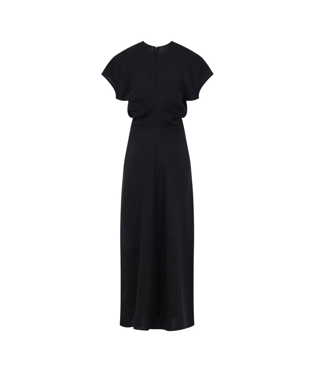 TOTEME Черное шерстяное повседневное платье, фото 2